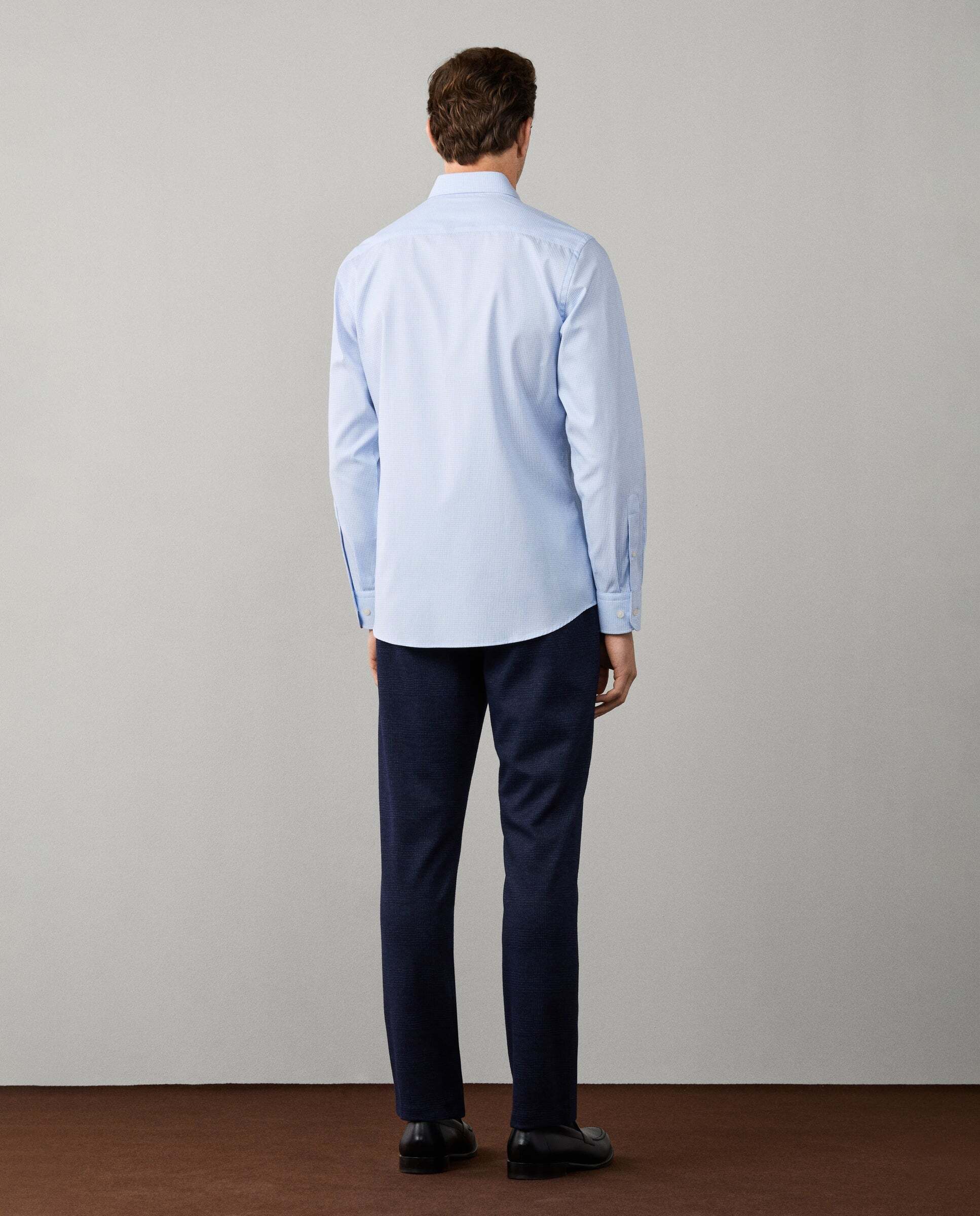 Camisa de hombre cuadros graph fit clásico - Hackett - Azul claro Azul claro-3