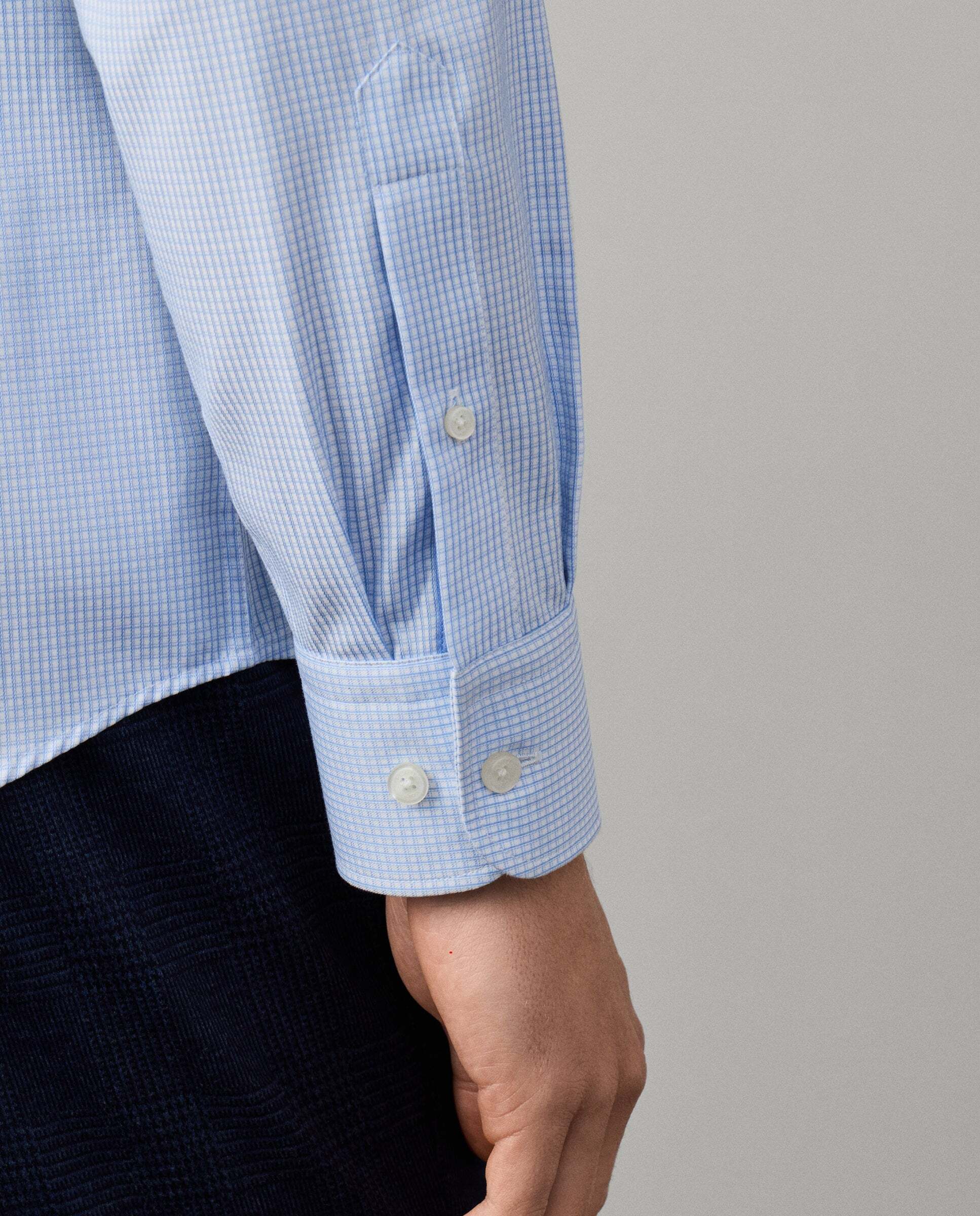 Camisa de hombre cuadros graph fit clásico - Hackett - Azul claro Azul claro-5