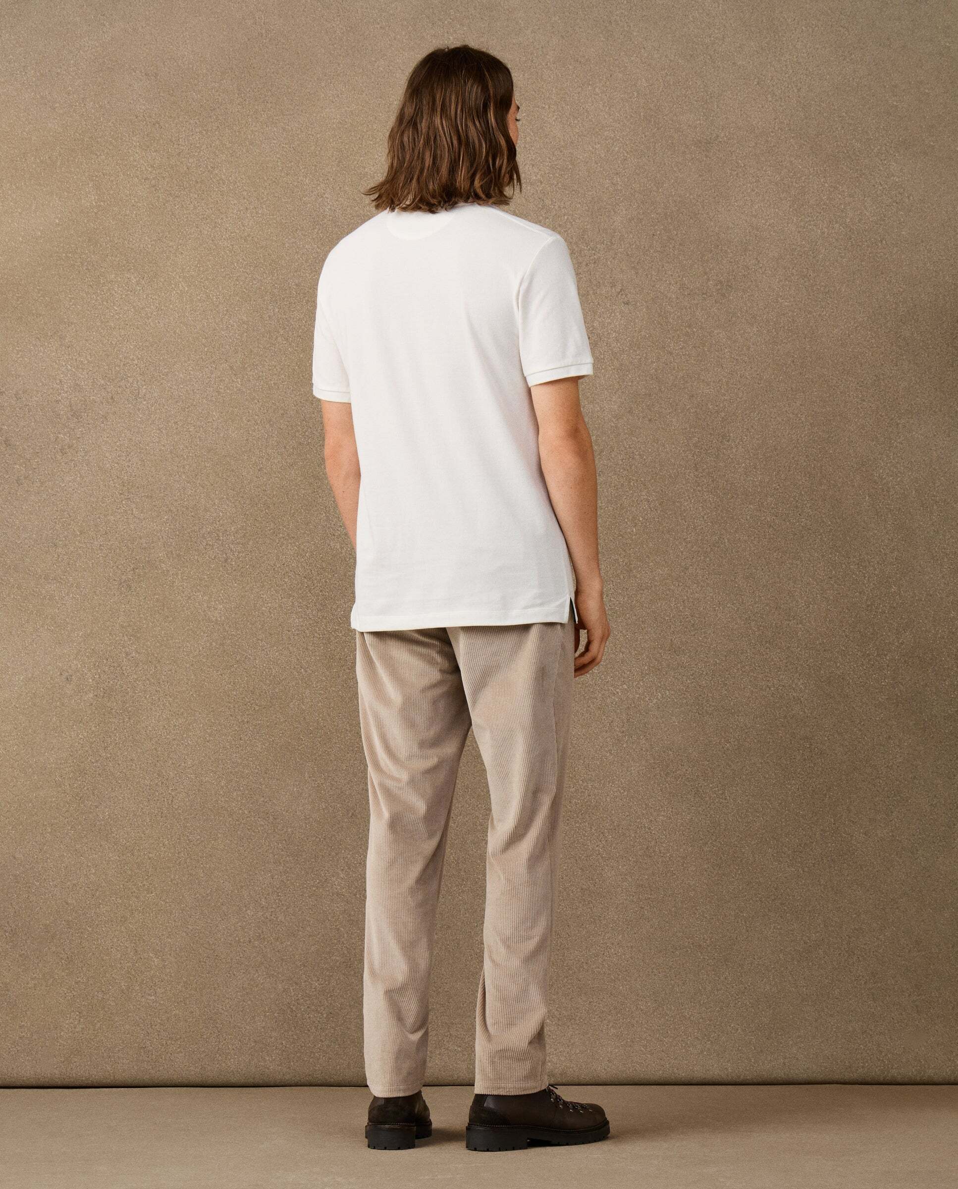 Polo de hombre manga corta con logo fit clásico - Hackett - Natural Natural-3