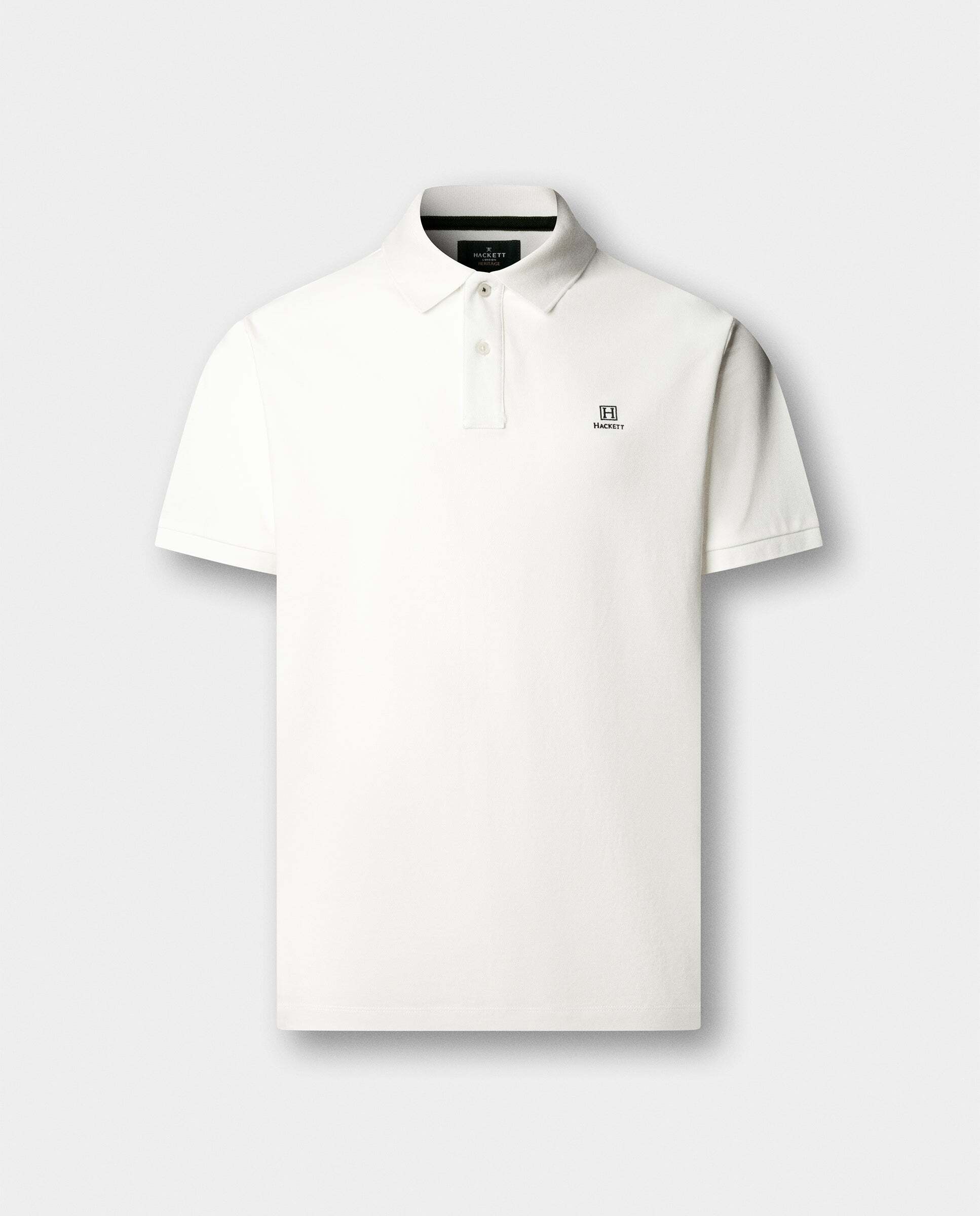 Polo de hombre manga corta con logo fit clásico - Hackett - Natural Natural-7