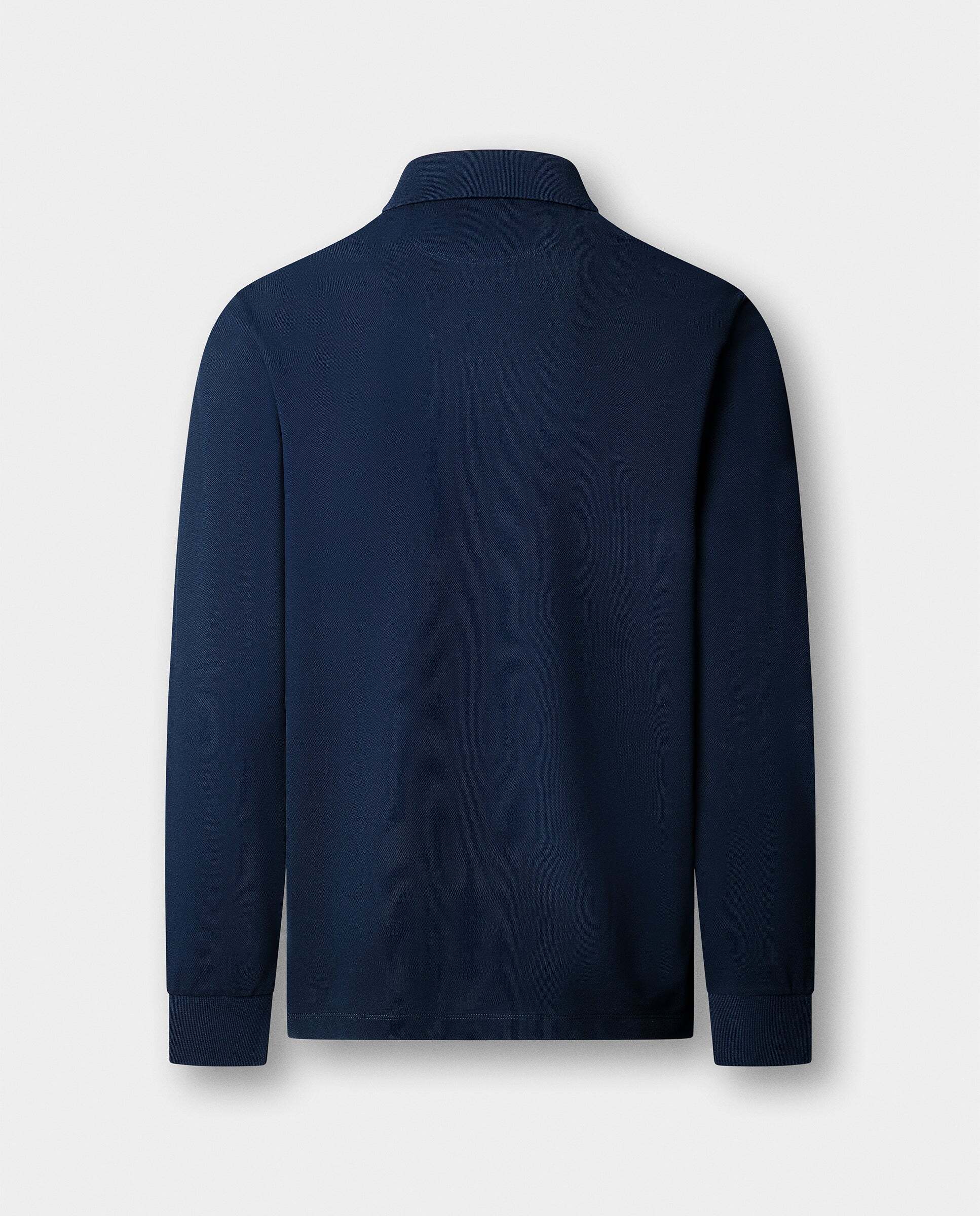 Polo de hombre manga larga con logo fit slim - Hackett - Azul marino Azul marino-6