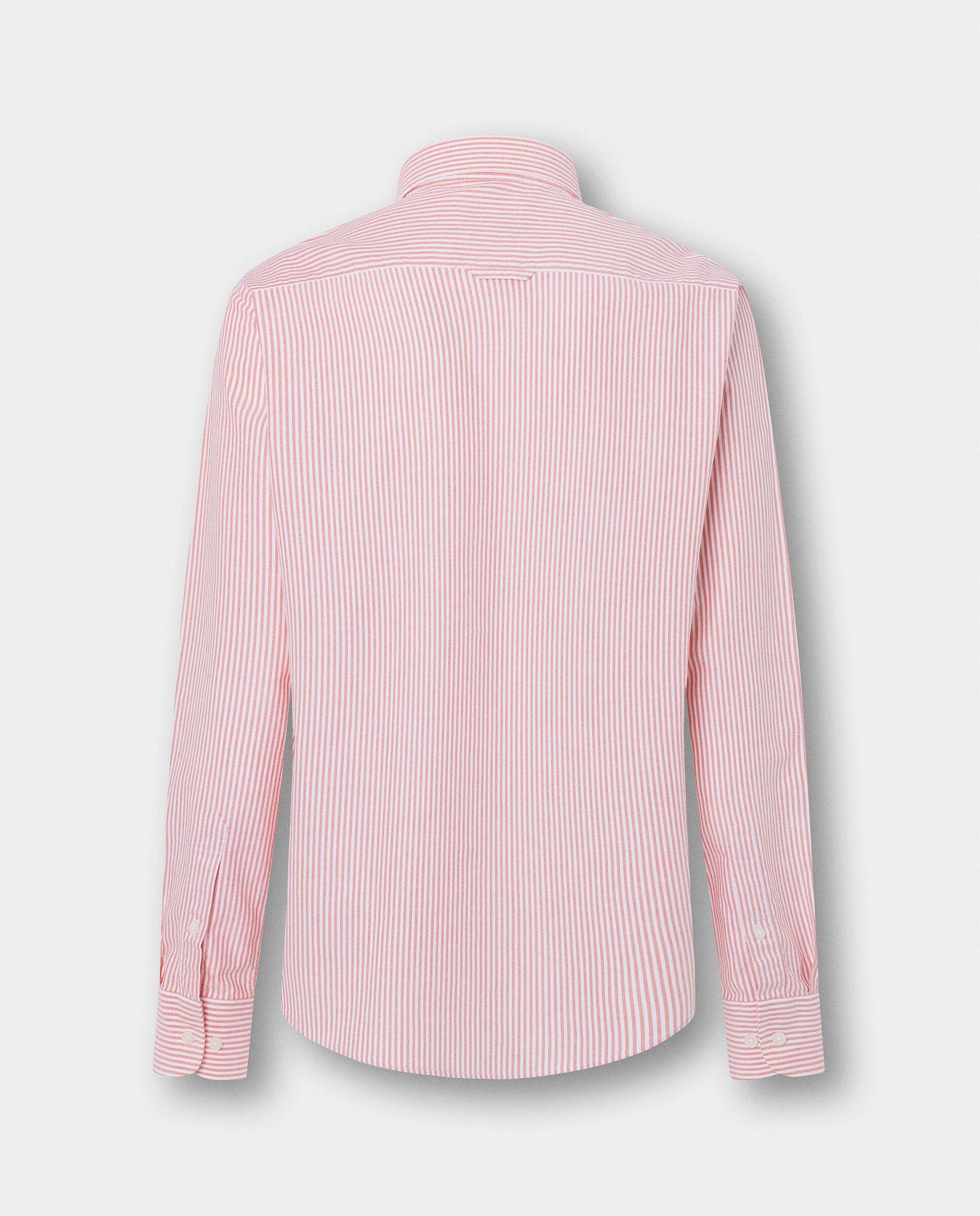 Camisa de hombre oxford de rayas fit clásico - Hackett - Rojo Rojo-8