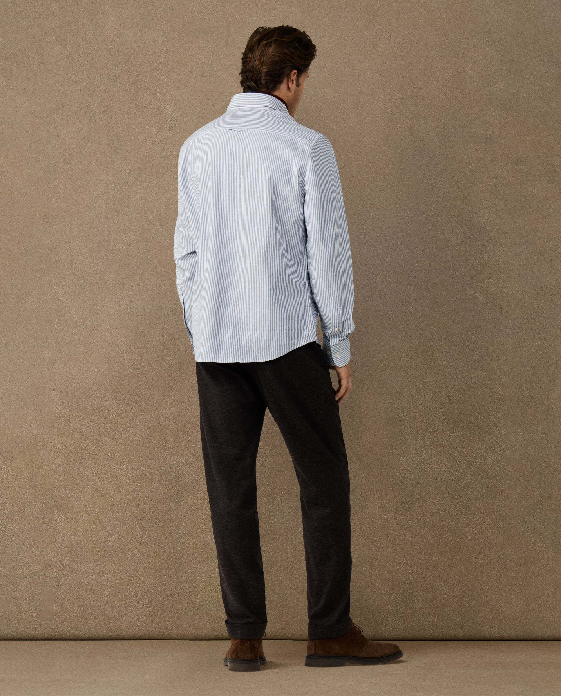 Camisa de hombre oxford de rayas fit clásico - Hackett - Azul marino Azul marino-3