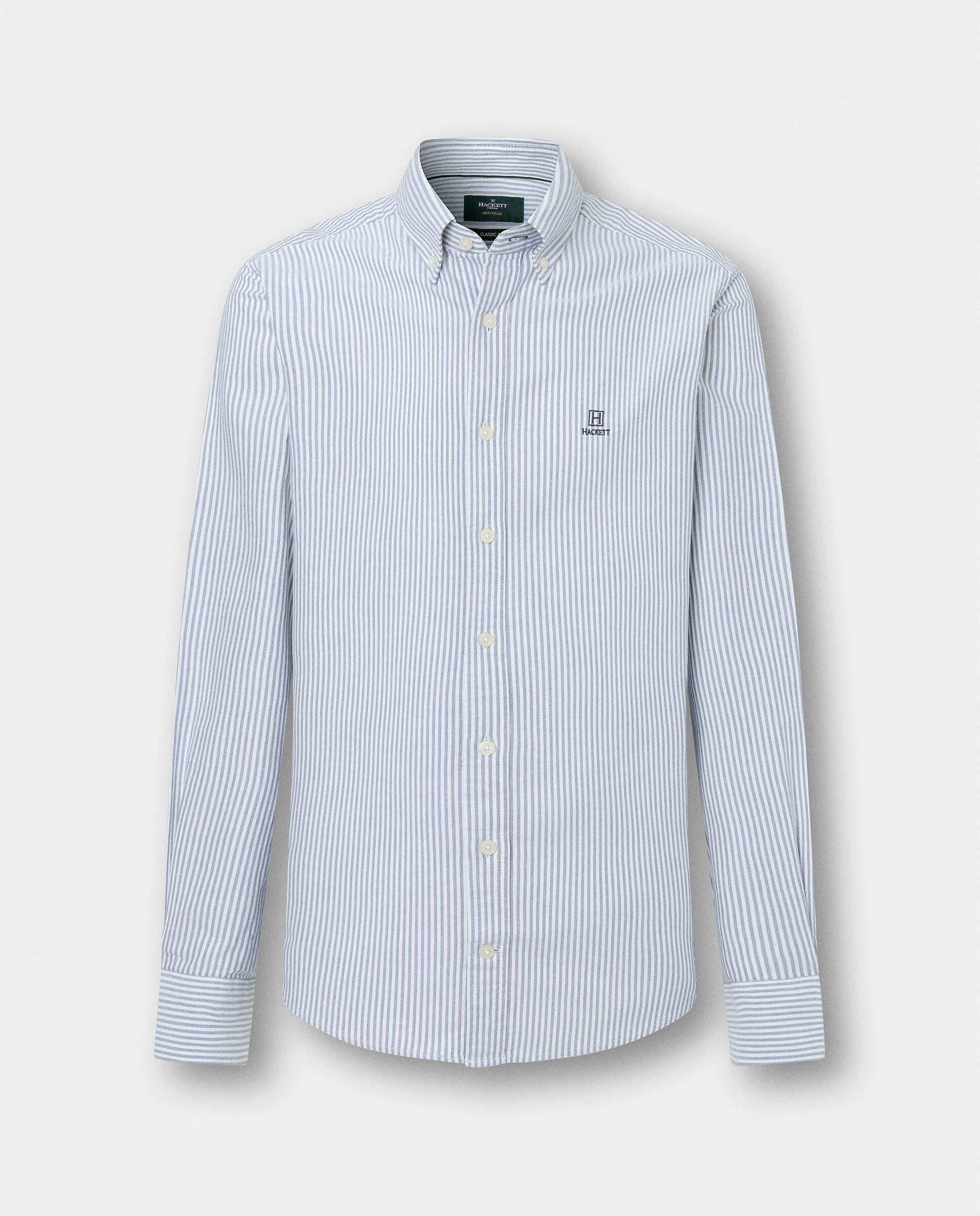 Camisa de hombre oxford de rayas fit clásico - Hackett - Azul marino Azul marino-7
