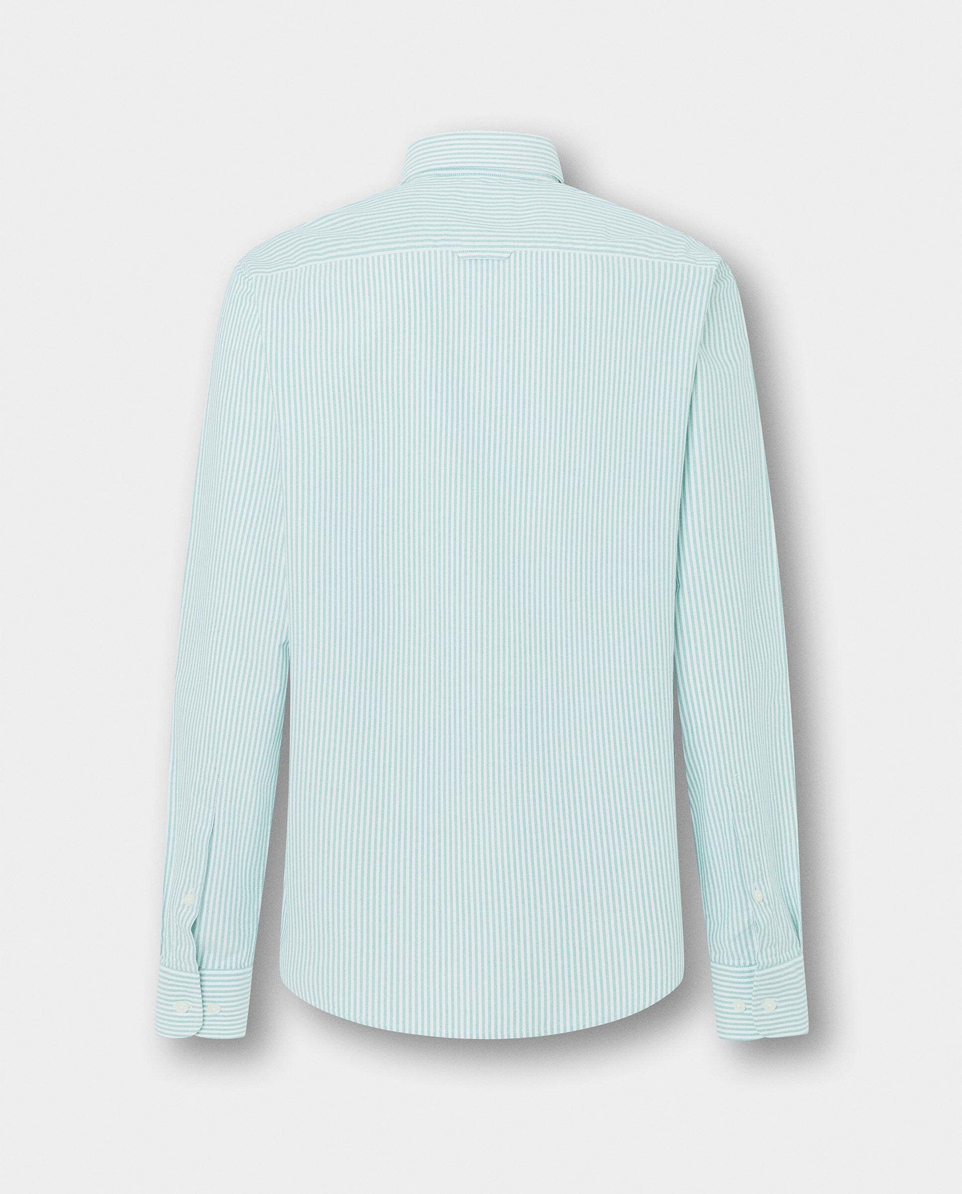 Camisa de hombre oxford de rayas fit clásico - Hackett - Verde Verde-8