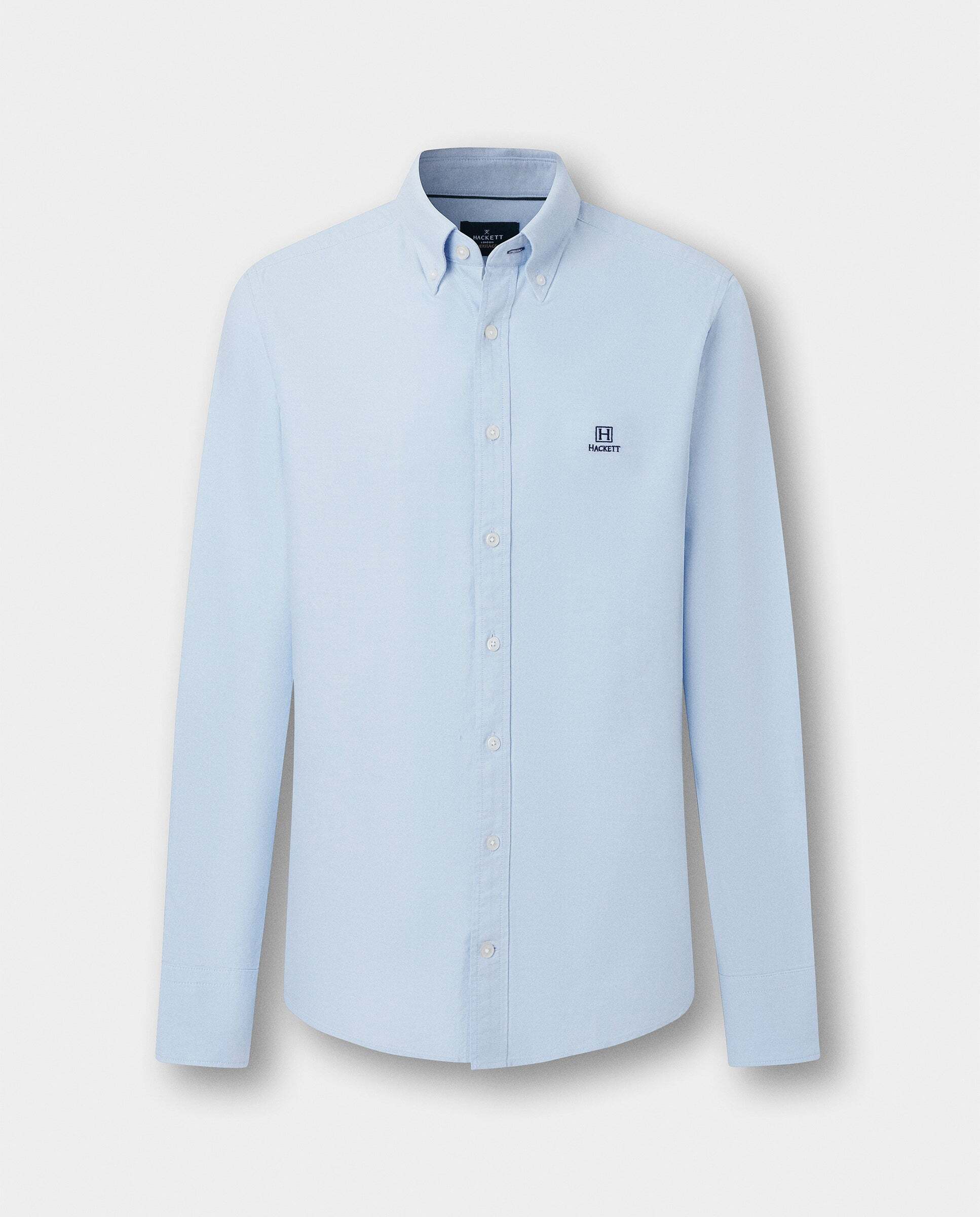 Camisa de hombre oxford lisa fit clásico - Hackett - Azul Azul-7