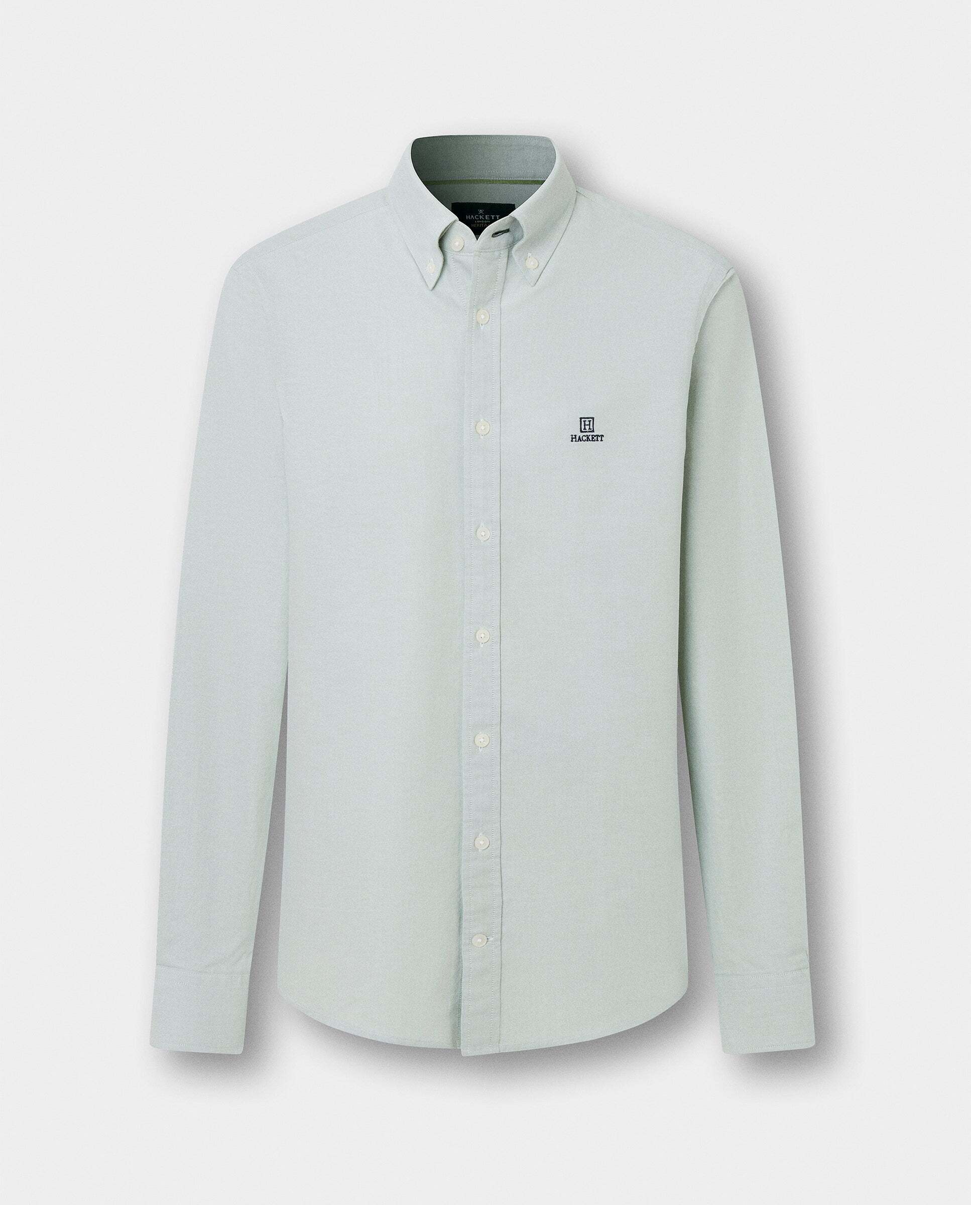 Camisa de hombre oxford lisa fit clásico - Hackett - Verde Verde-7