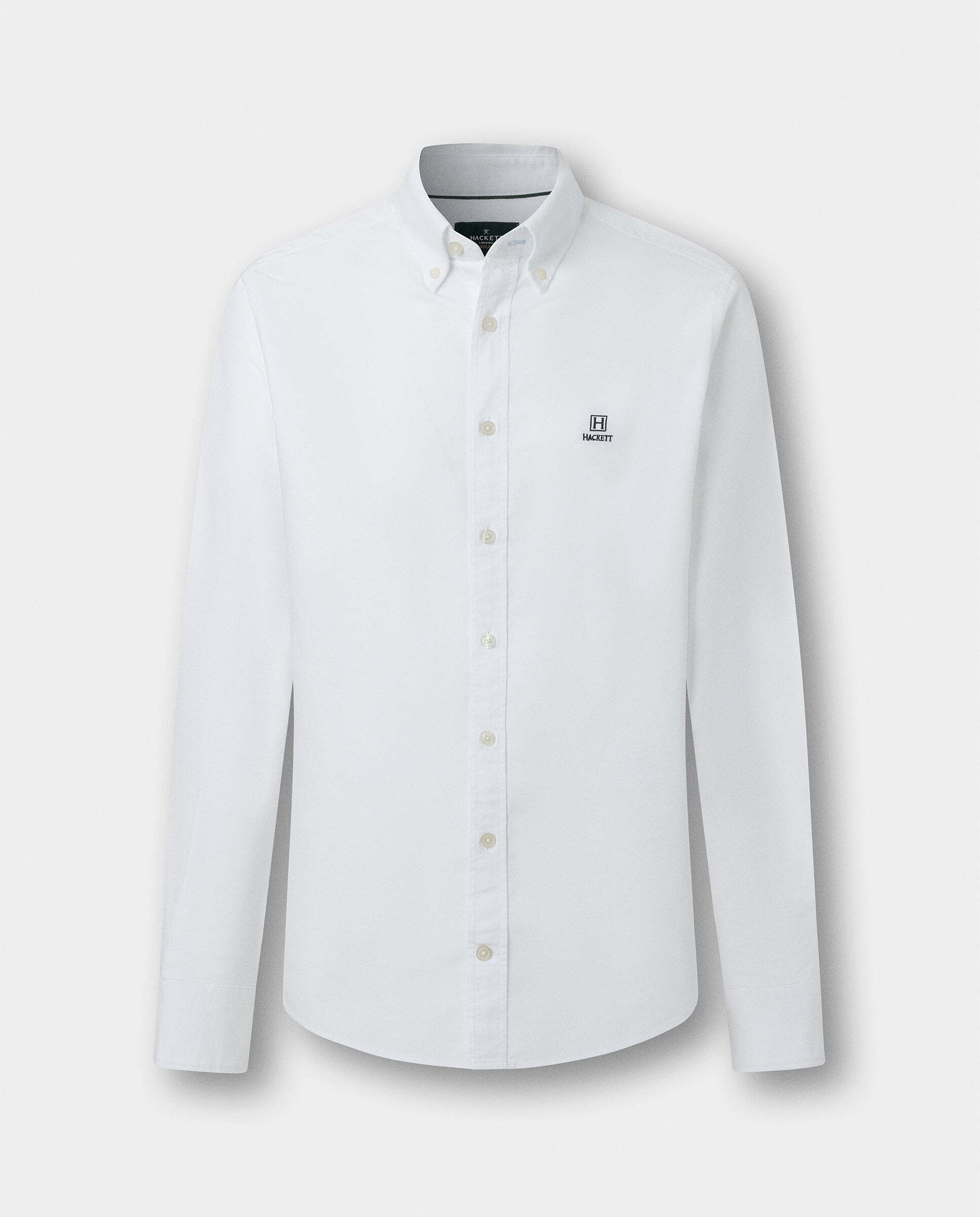 Camisa de hombre oxford lisa fit clásico - Hackett - Blanco Blanco-7