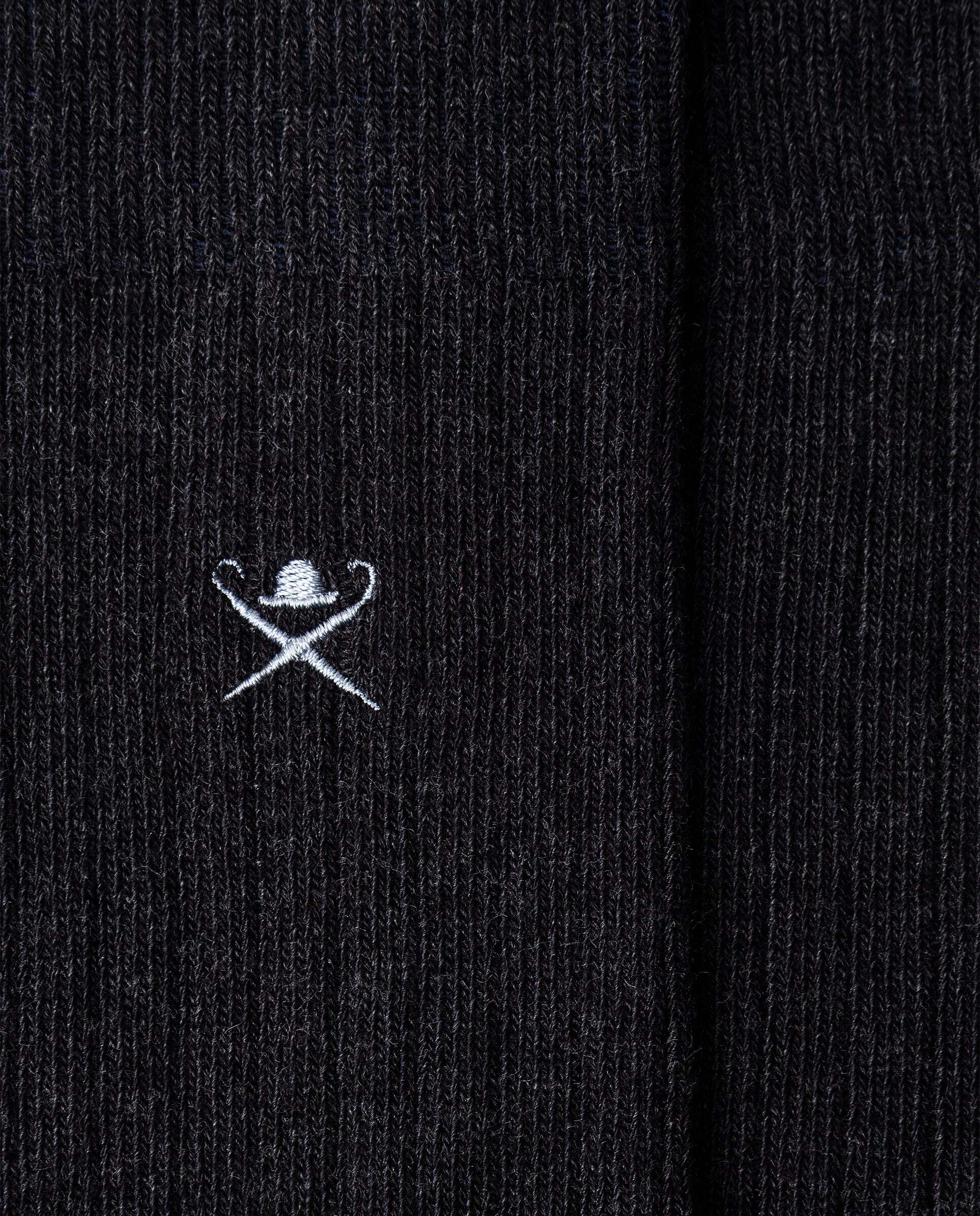Calcetines altos gruesos de algodón mercerizado - Hackett - Gris oscuro Gris oscuro-4