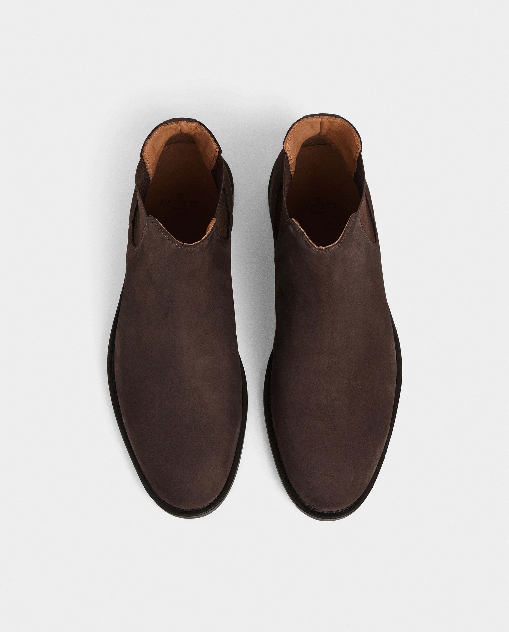 Botas de hombre chelsea de ante hampton - Hackett - Marrón oscuro Marrón oscuro-3