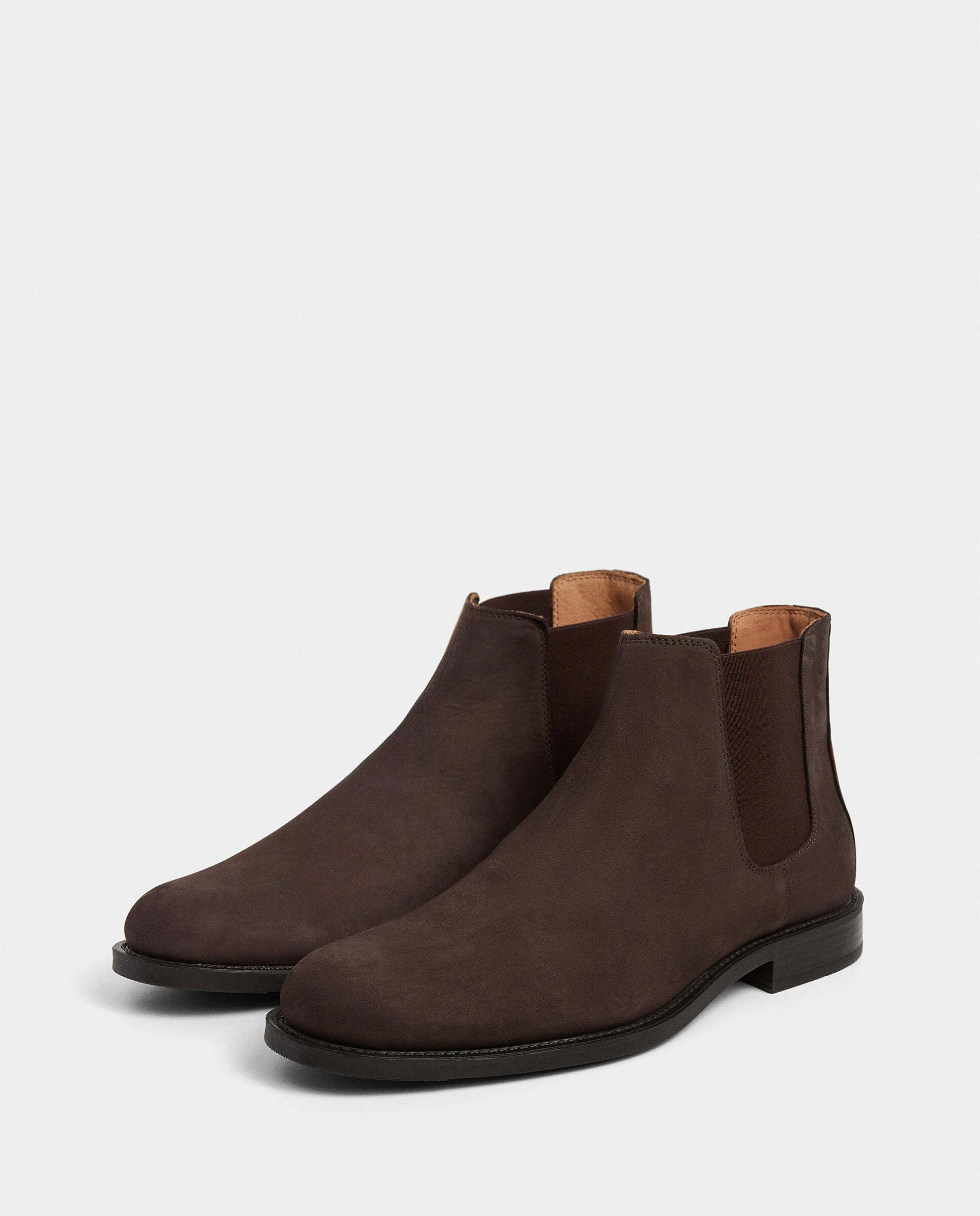 Botas de hombre chelsea de ante hampton - Hackett - Marrón oscuro Marrón oscuro-2