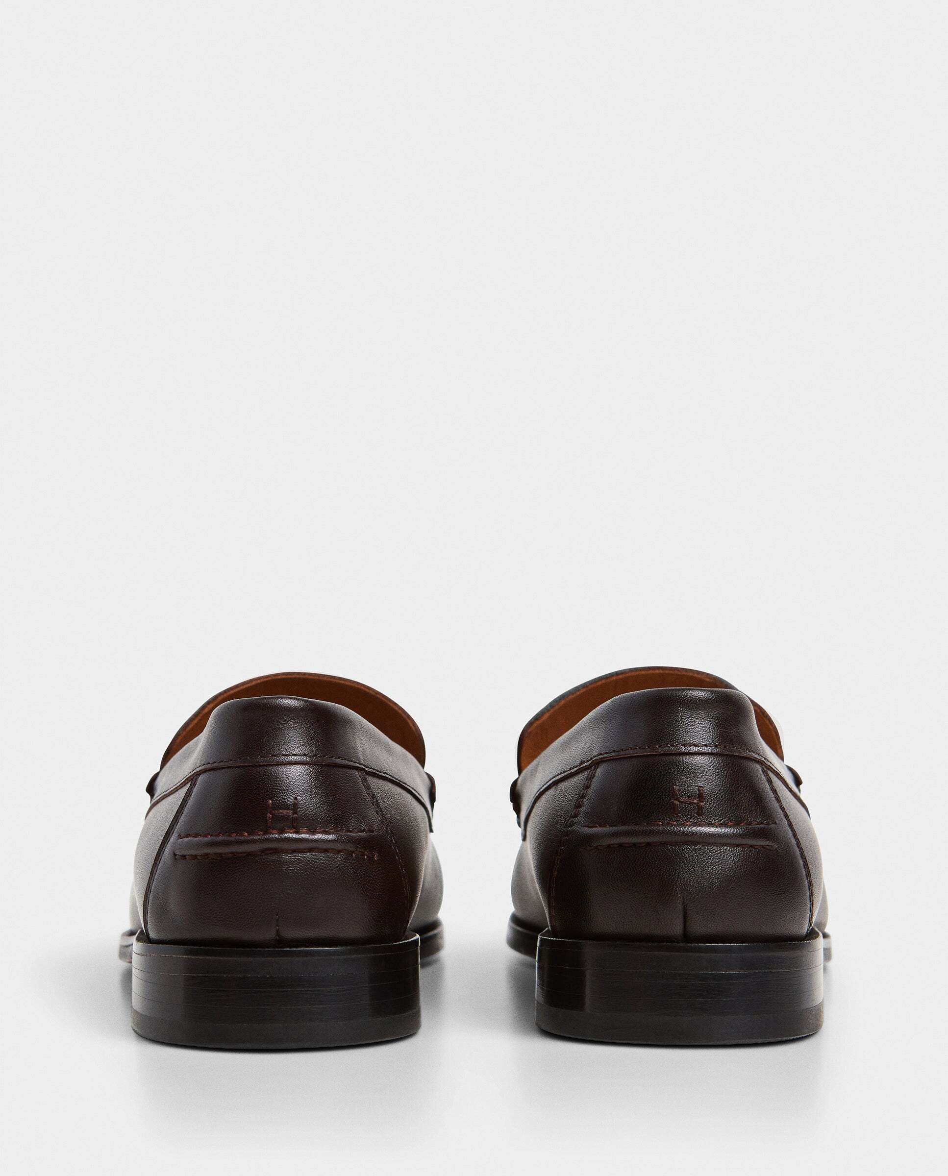 Imagen 4 de Mocasines de piel cobham con tira en empeine - Hackett - Marrón oscuro Marrón oscuro