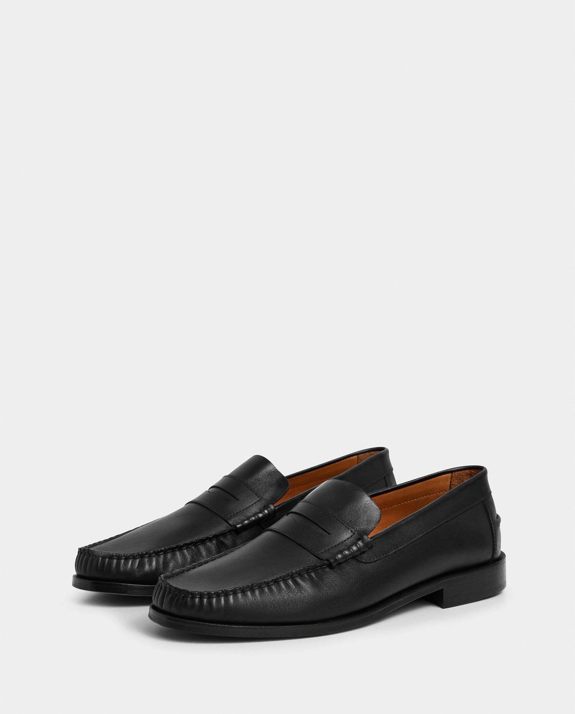 Imagen 2 de Mocasines de piel cobham con tira en empeine - Hackett - Negro Negro