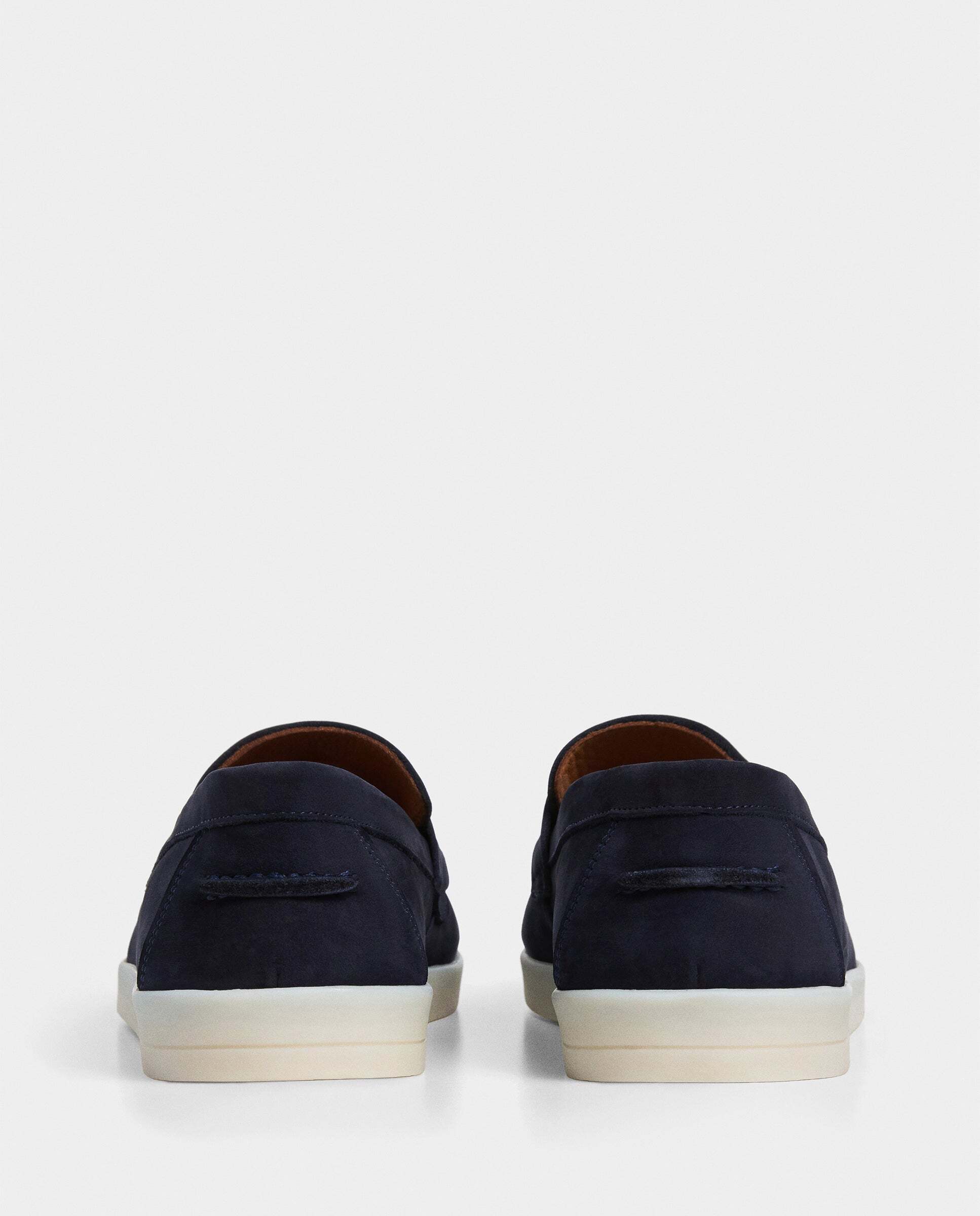 Mocasines martin nubuck con tira en empeine - Hackett - Azul marino Azul marino-4