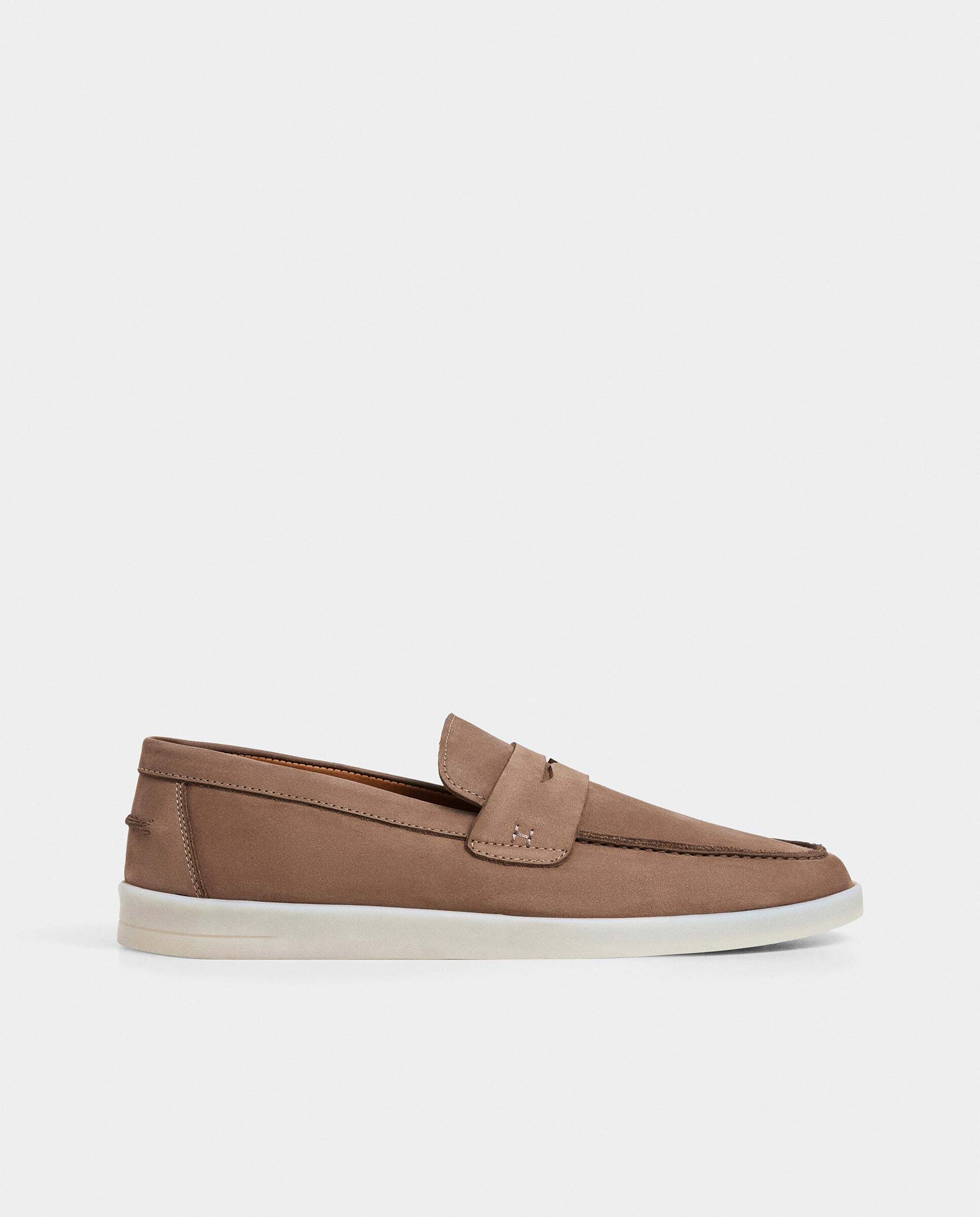 Mocasines martin nubuck con tira en empeine - Hackett - Natural Natural-1