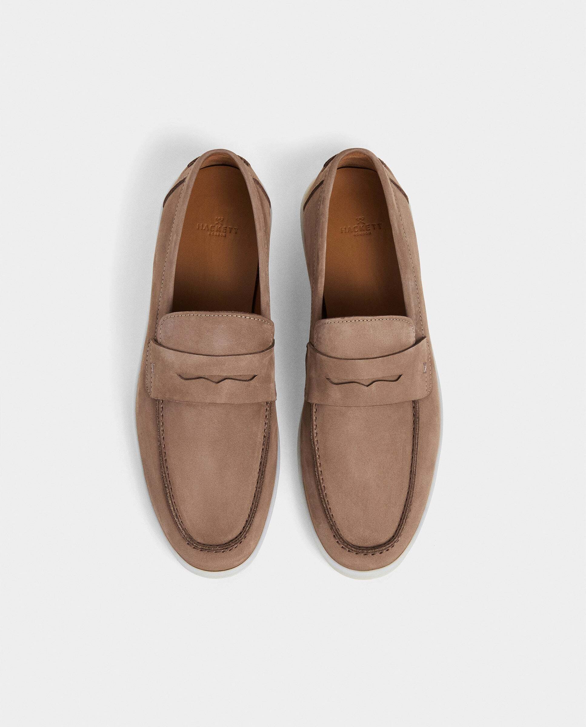Mocasines martin nubuck con tira en empeine - Hackett - Natural Natural-3
