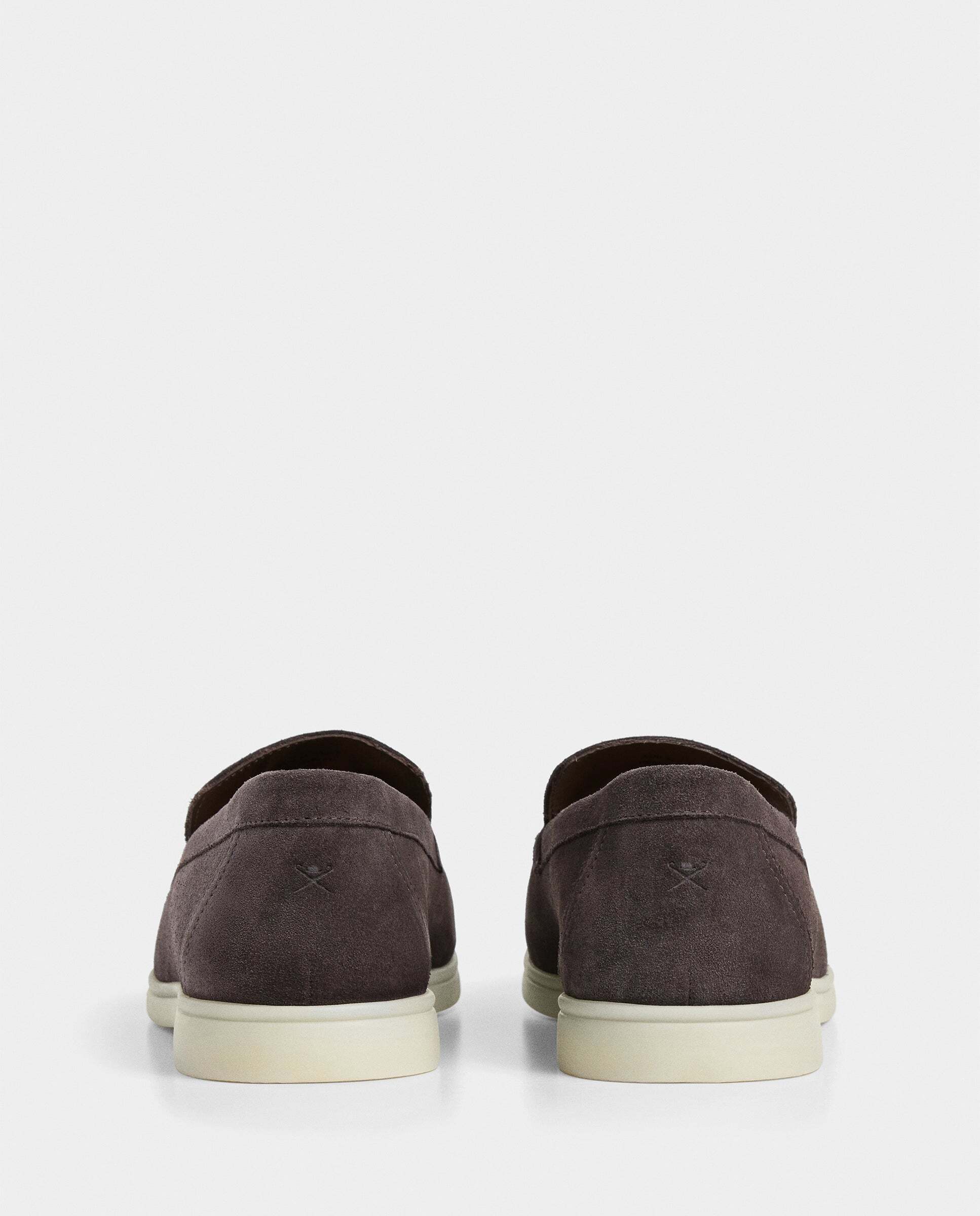 Mocasines de ante de hombre con suela de goma - Hackett - Marrón oscuro Marrón oscuro-4
