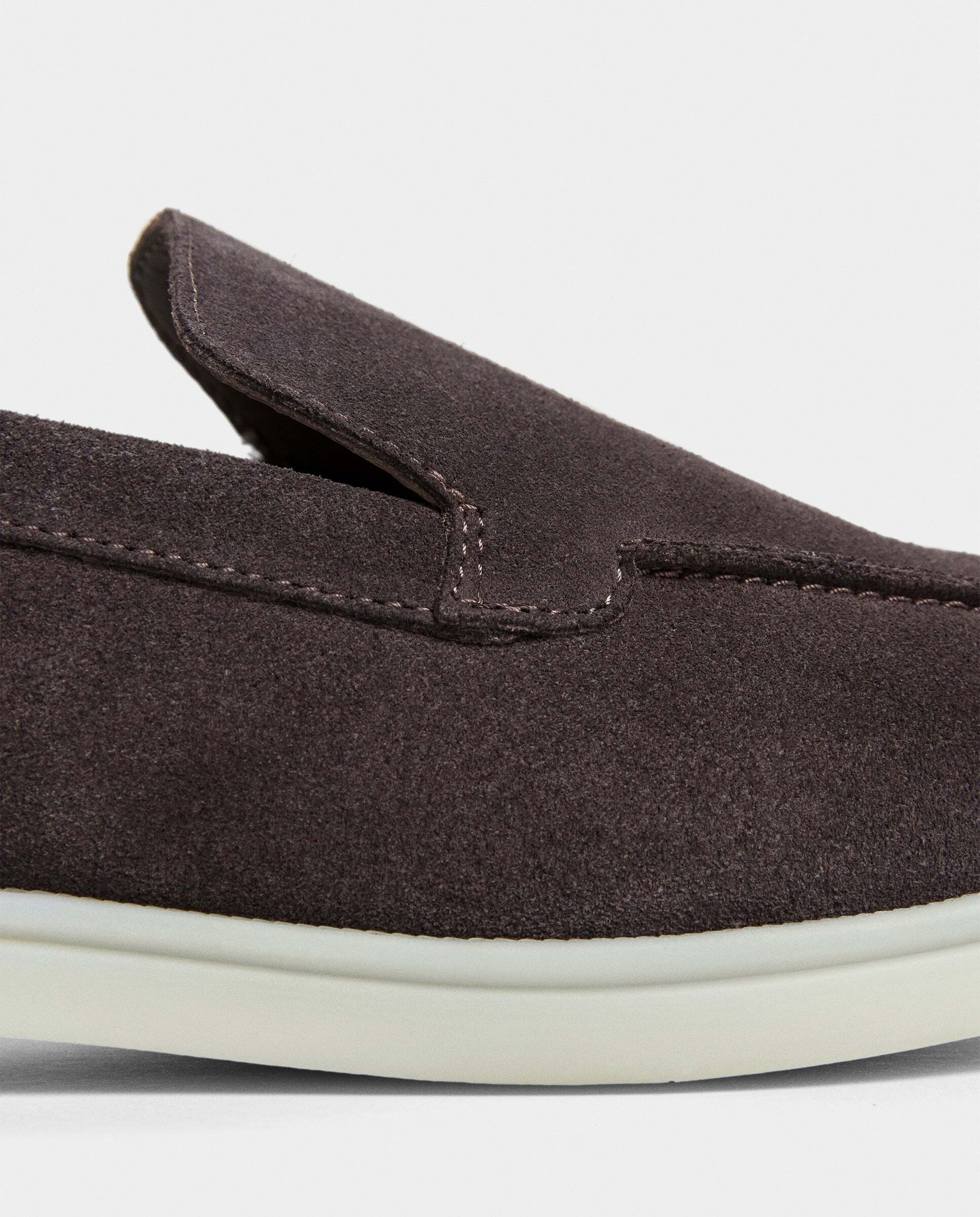 Mocasines de ante de hombre con suela de goma - Hackett - Marrón oscuro Marrón oscuro-5
