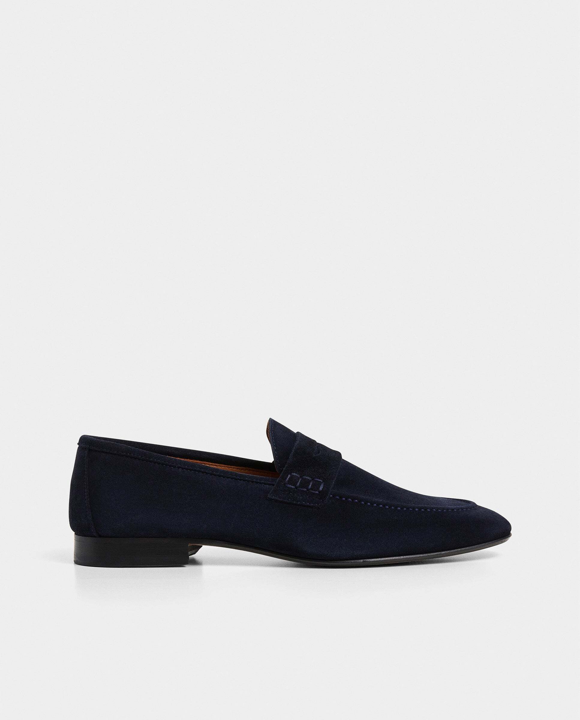 Imagen 1 de Mocasines de ante con tira en empeine regal - Hackett - Azul marino Azul marino
