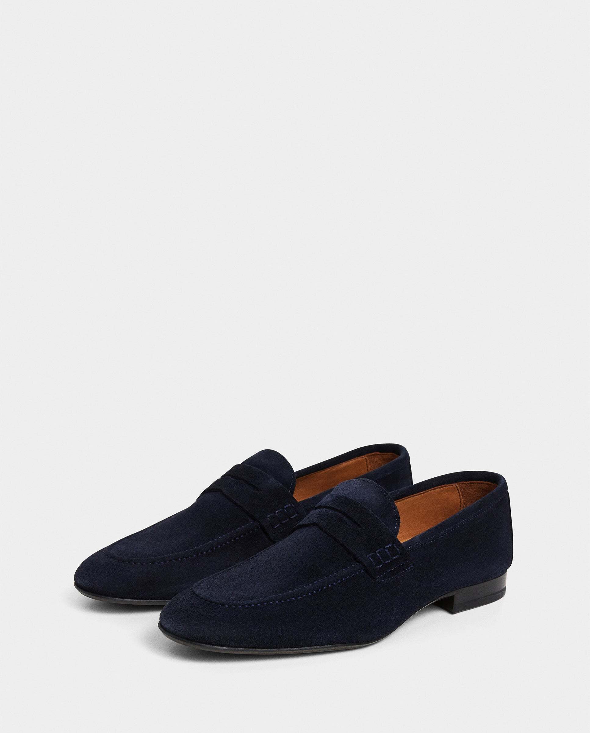 Imagen 2 de Mocasines de ante con tira en empeine regal - Hackett - Azul marino Azul marino