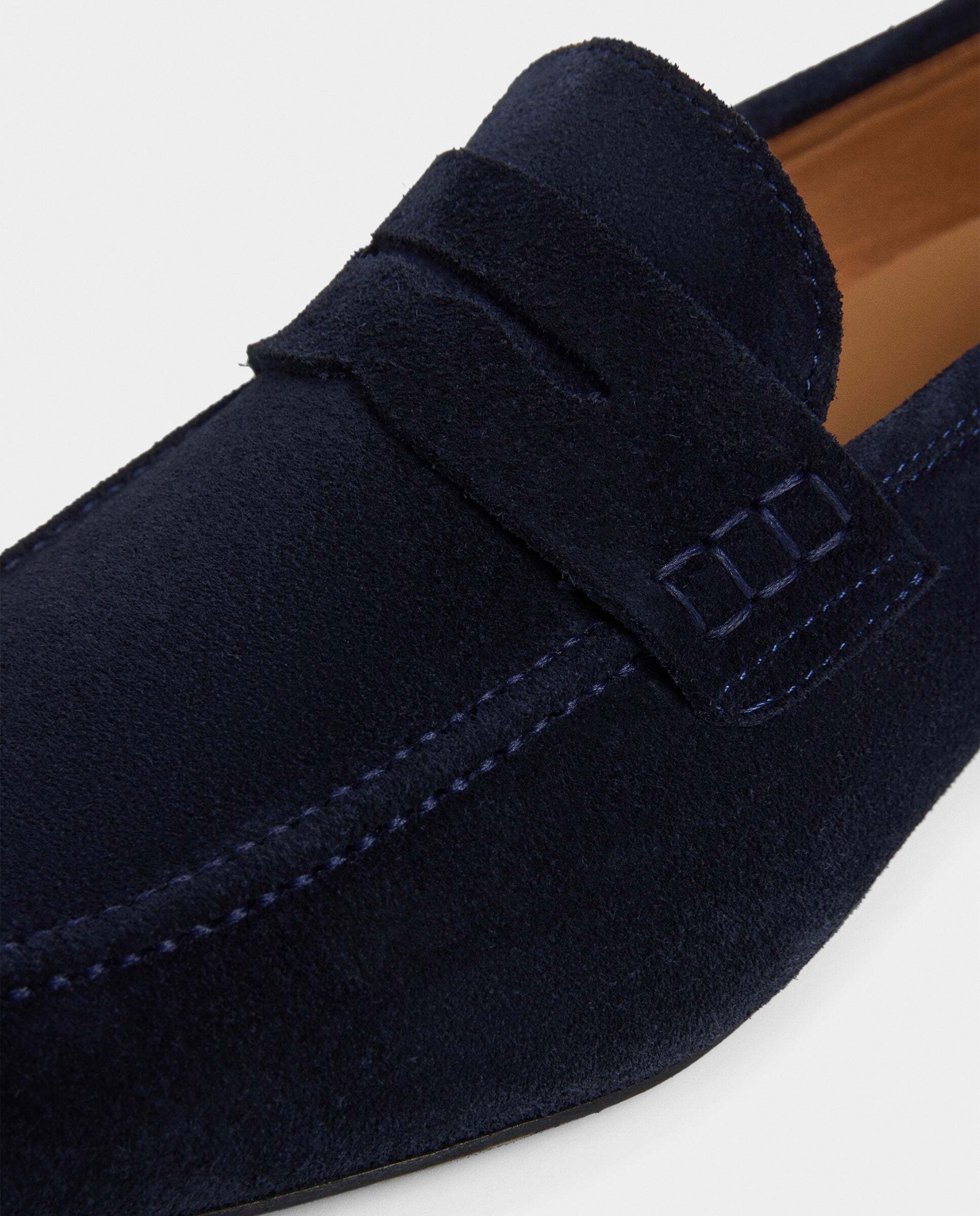 Imagen 5 de Mocasines de ante con tira en empeine regal - Hackett - Azul marino Azul marino