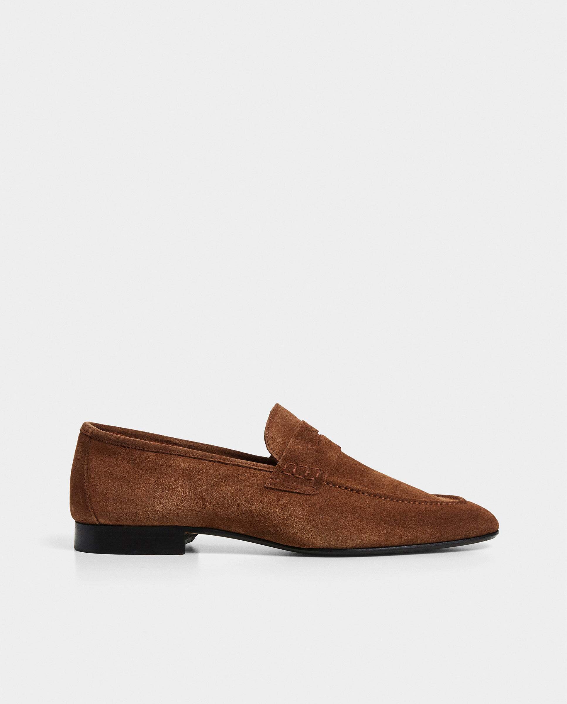 Imagen 1 de Mocasines de ante con tira en empeine regal Naranja