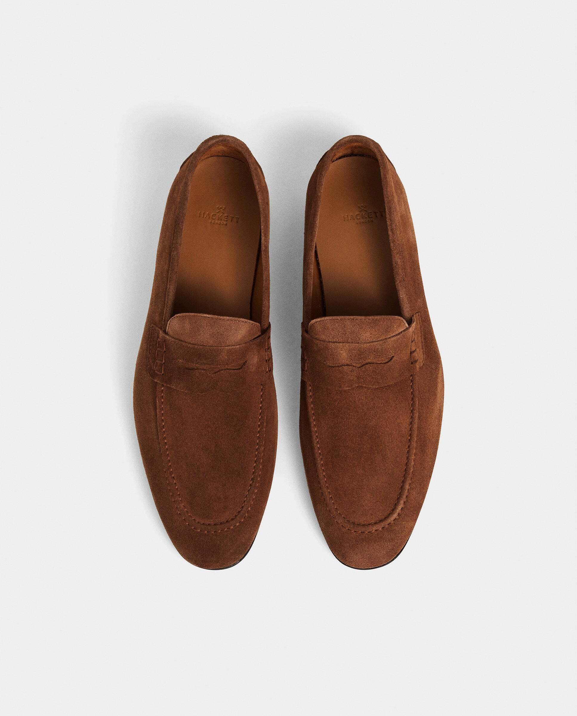 Imagen 3 de Mocasines de ante con tira en empeine regal - Hackett - Naranja Naranja