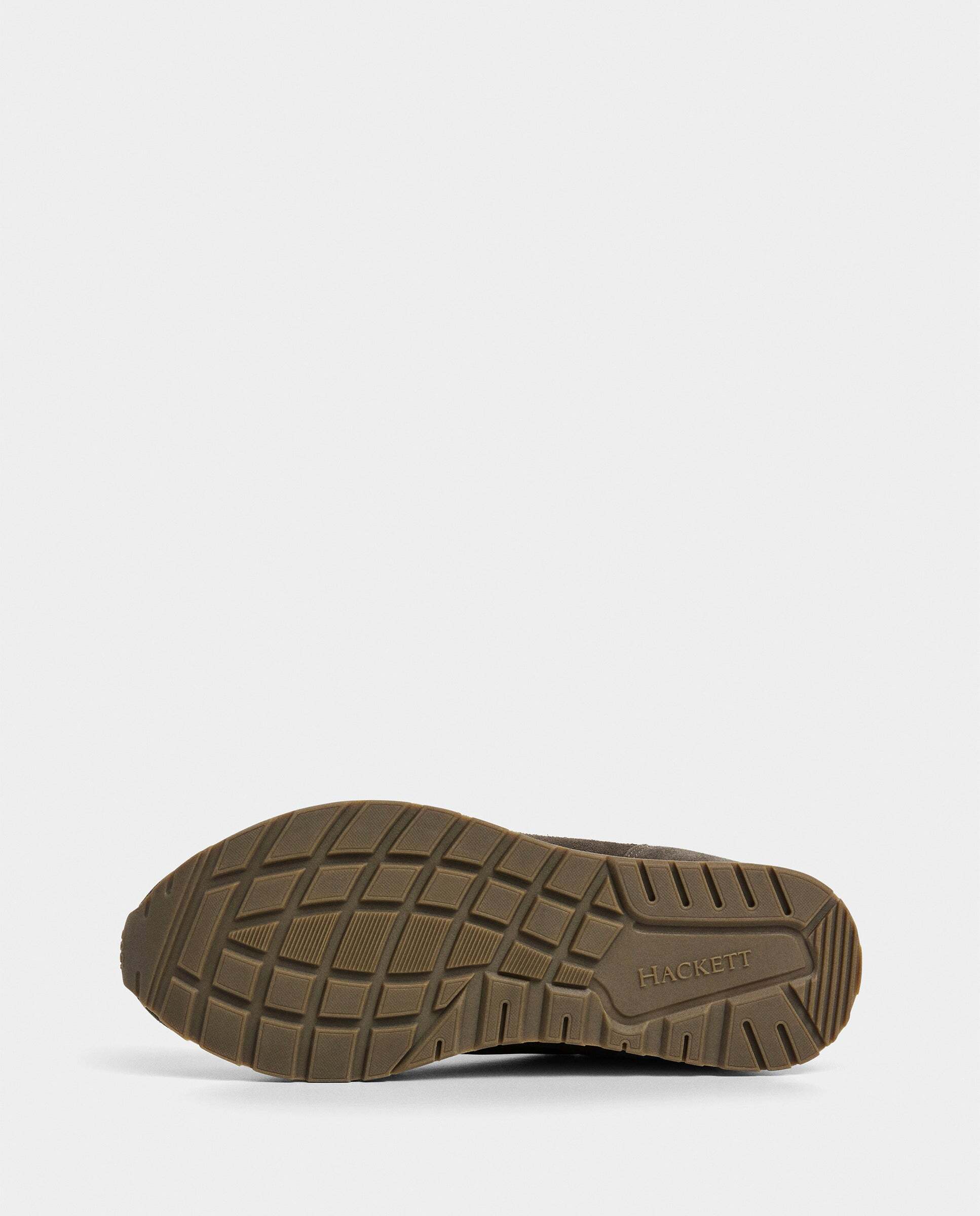 Zapatilla deportiva de hombre de running de piel y ante - Hackett - Verde oscuro Verde oscuro-6