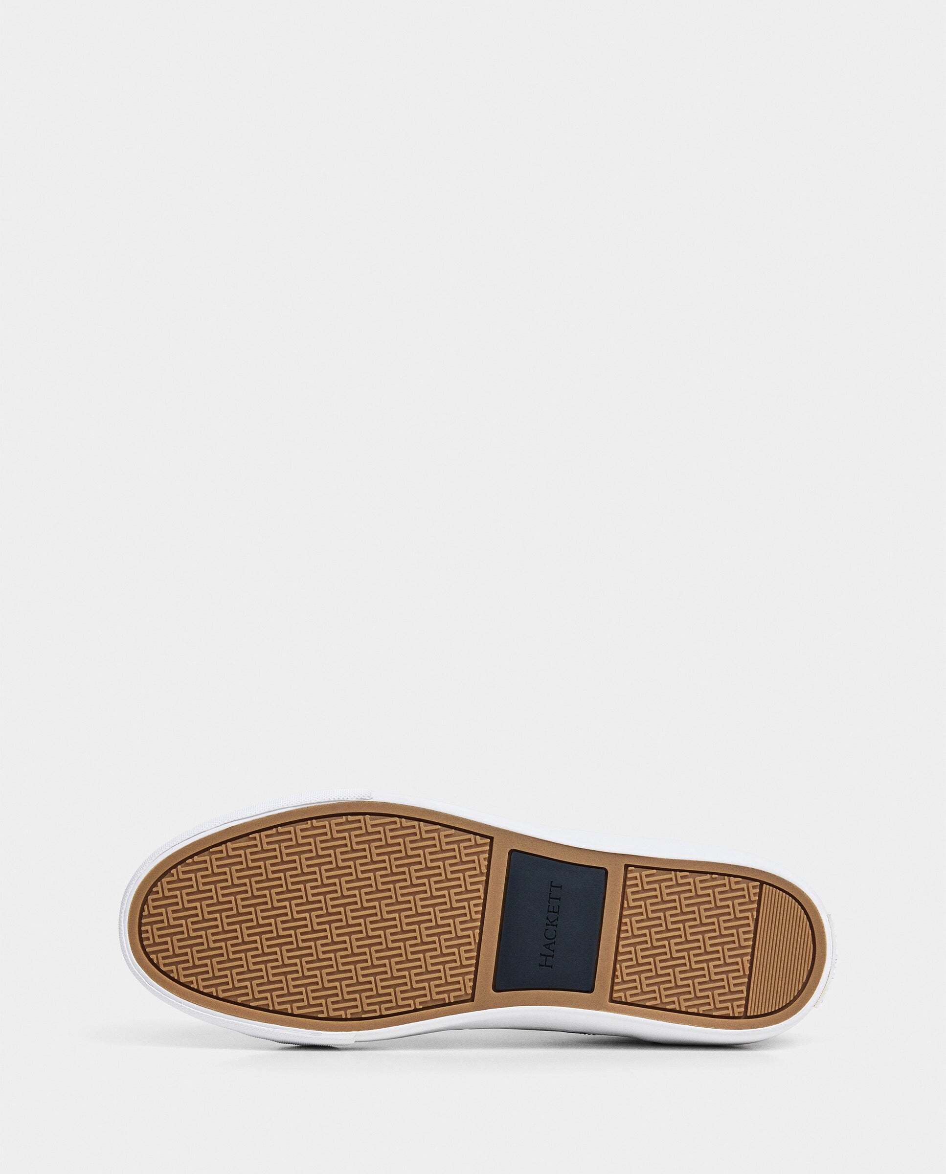 Zapatillas deportivas de hombre Blake Handle de cuero con cordones. - Hackett - Nuez Nuez-6