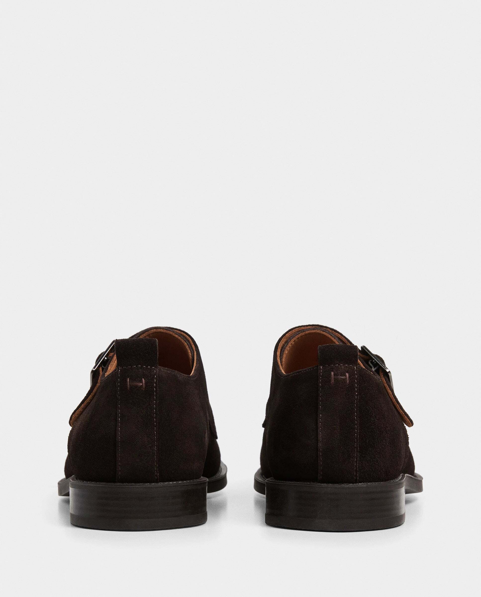 Zapatos monk de ante hampton - Hackett - Marrón oscuro Marrón oscuro-4
