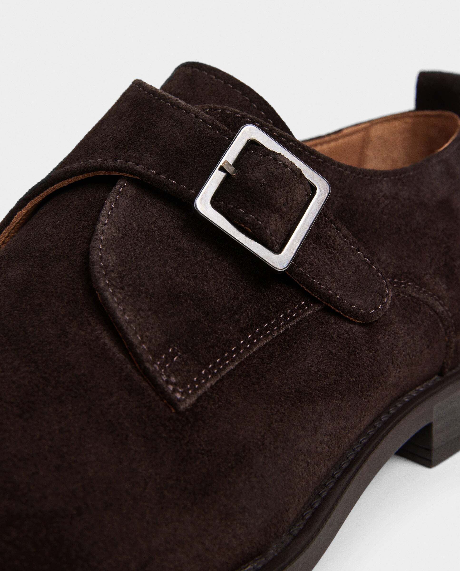 Zapatos monk de ante hampton - Hackett - Marrón oscuro Marrón oscuro-5
