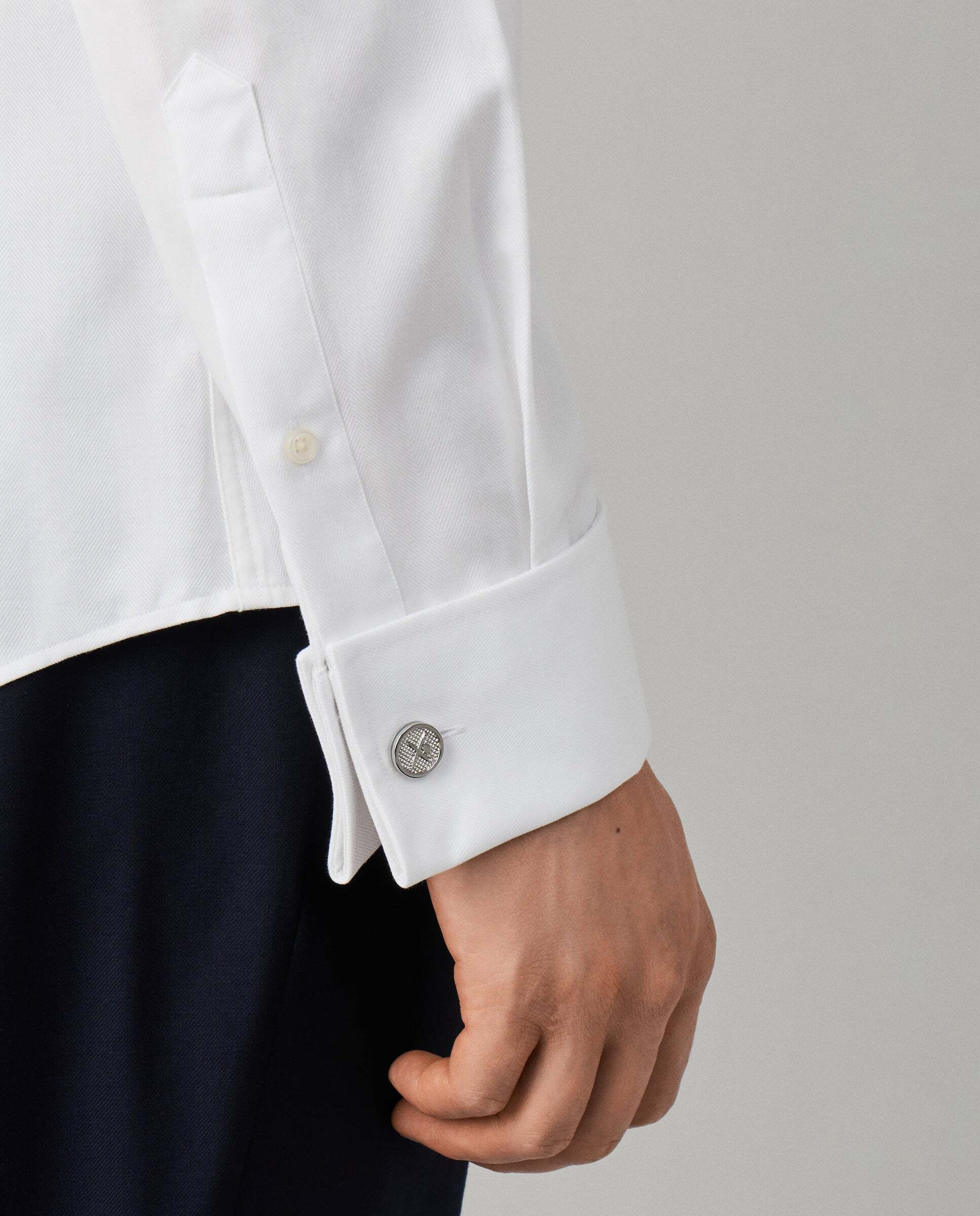 Camisa de hombre formal en espiga fit tailored - Hackett - Blanco Blanco-5