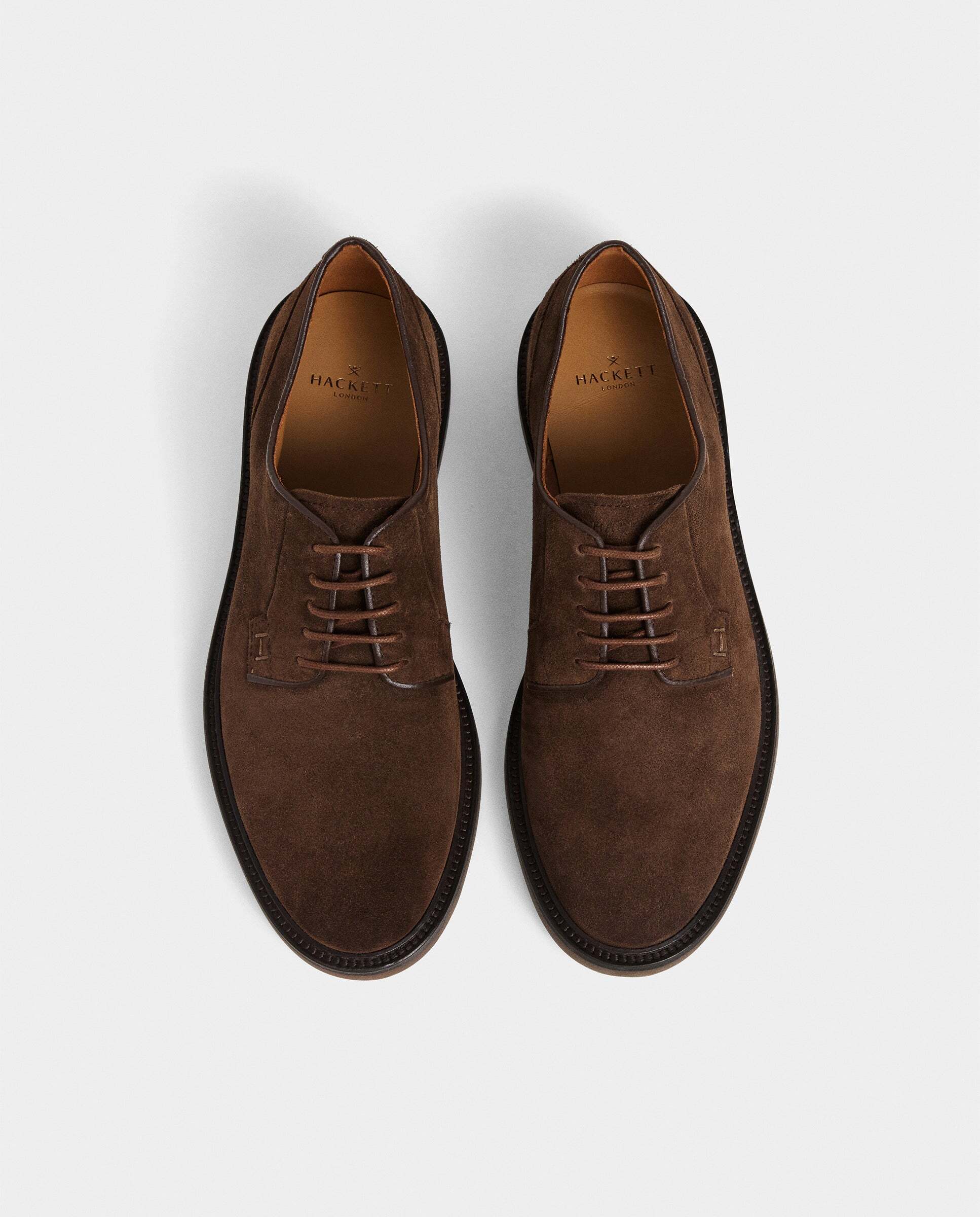 Imagen 3 de Zapatos bluchers de ante elsted - Hackett - Nuez Marrón claro