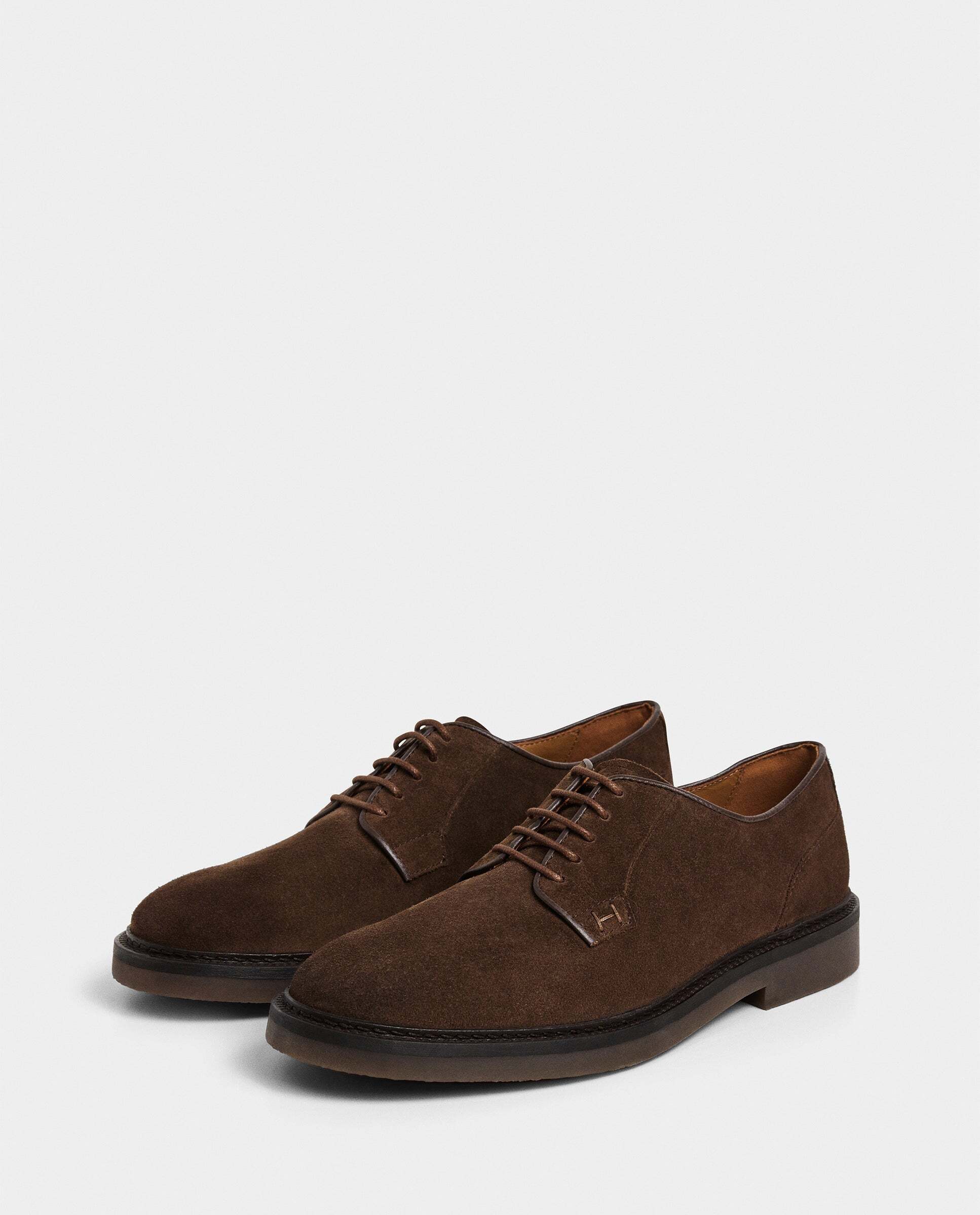 Imagen 2 de Zapatos bluchers de ante elsted - Hackett - Nuez Marrón claro