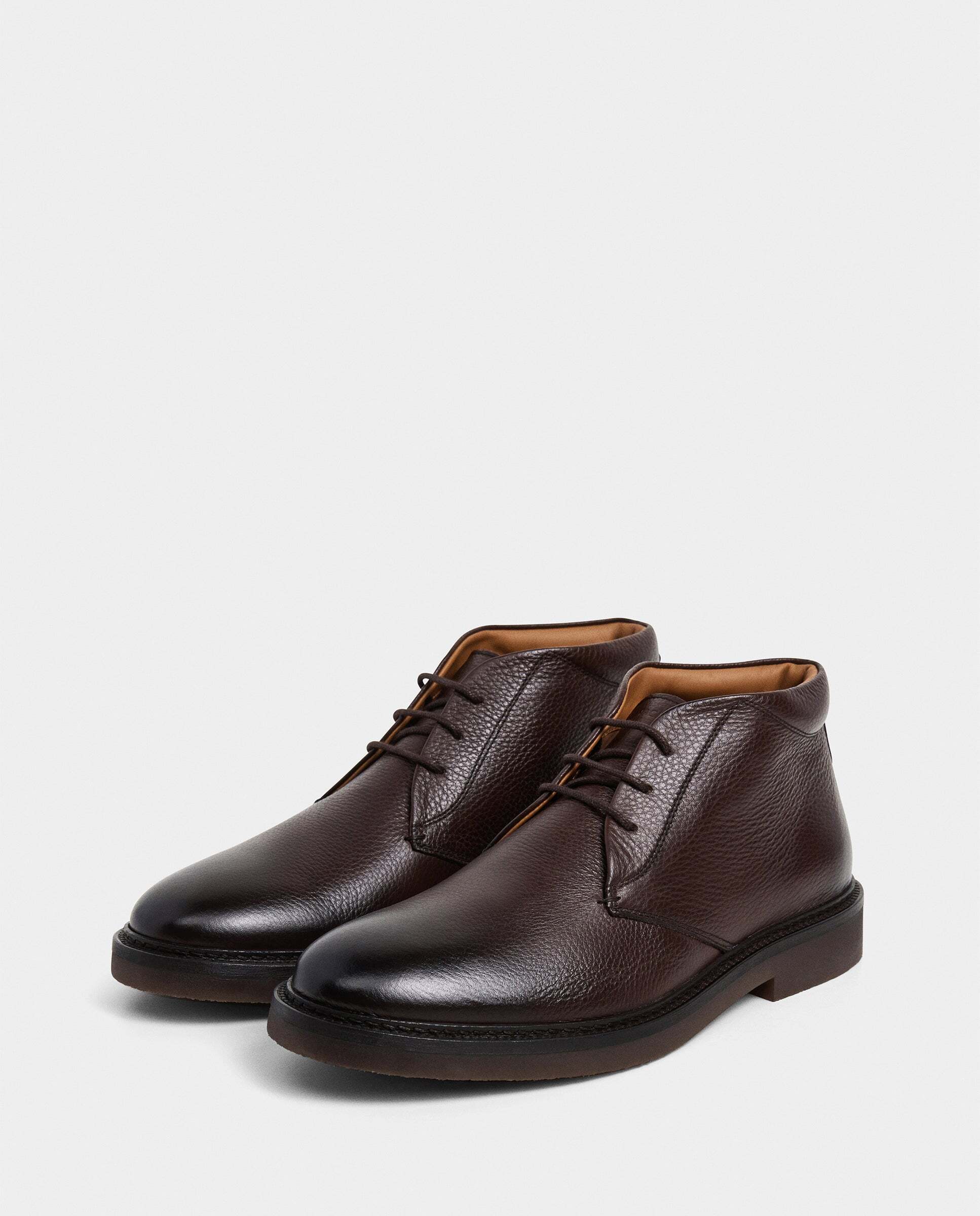Imagen 2 de Botines de hombre chukka de piel elsted - Hackett - Marrón oscuro Marrón oscuro