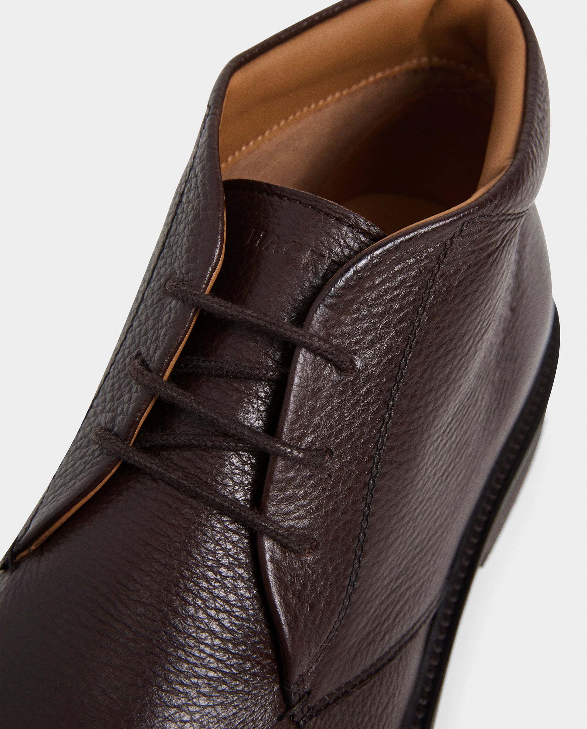 Imagen 5 de Botines de hombre chukka de piel elsted - Hackett - Marrón oscuro Marrón oscuro