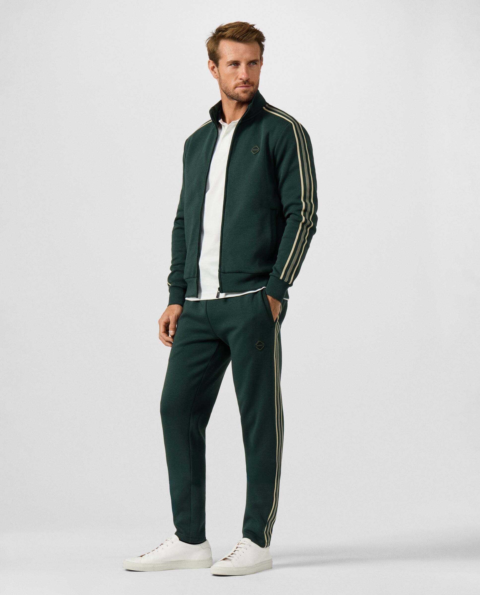 Jogger de felpa members track - Hackett - Verde Verde-2