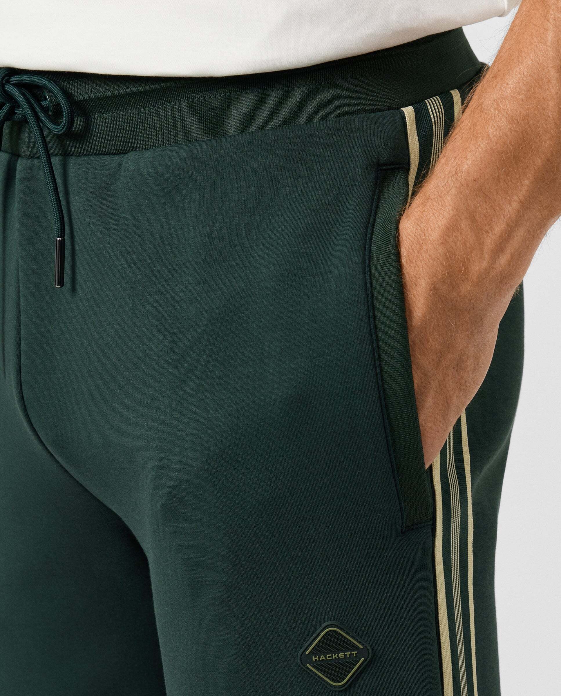 Jogger de felpa members track - Hackett - Verde Verde-4