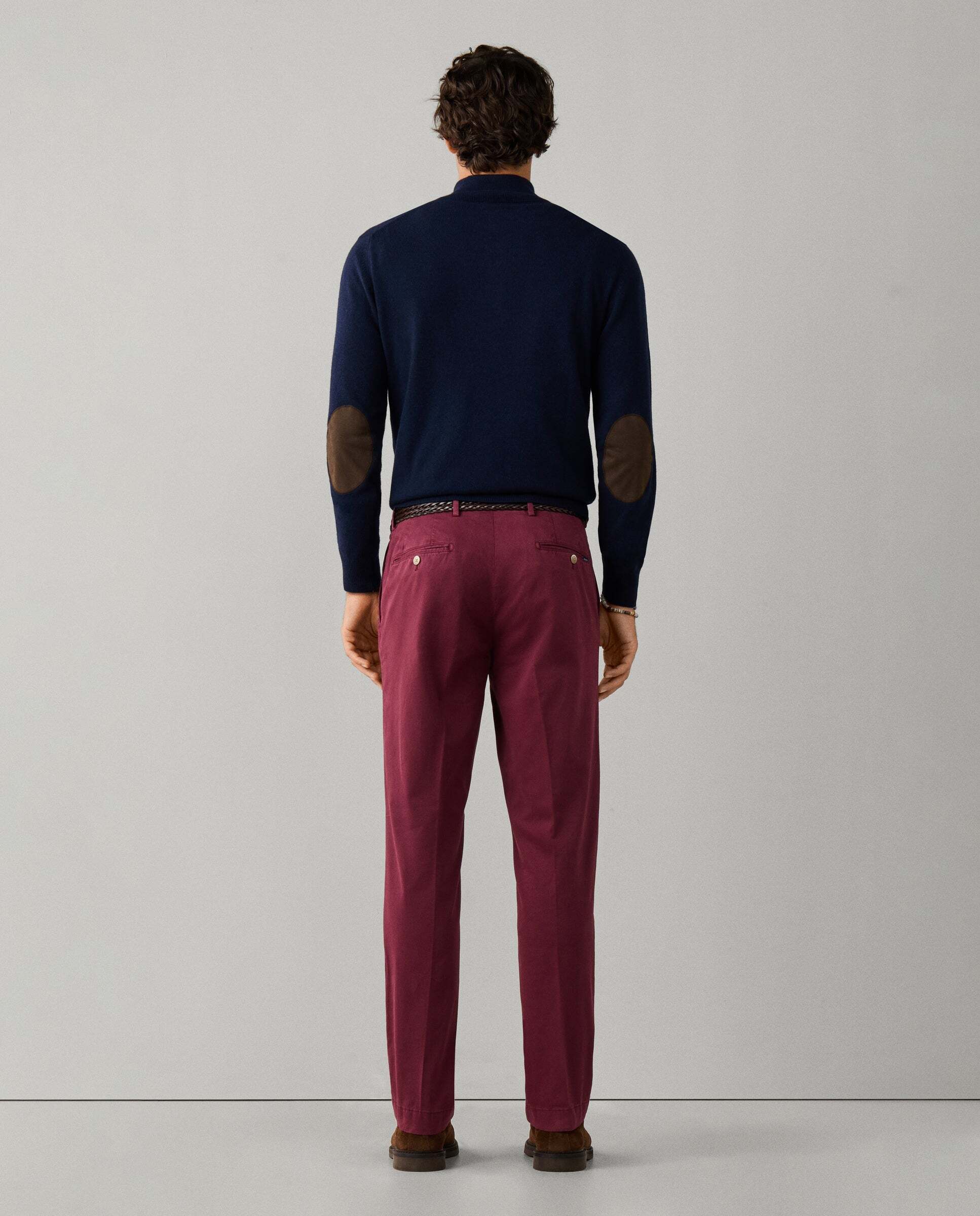 Chino sanderson algodón elástico fit tailored - Hackett - Rojo Rojo-3
