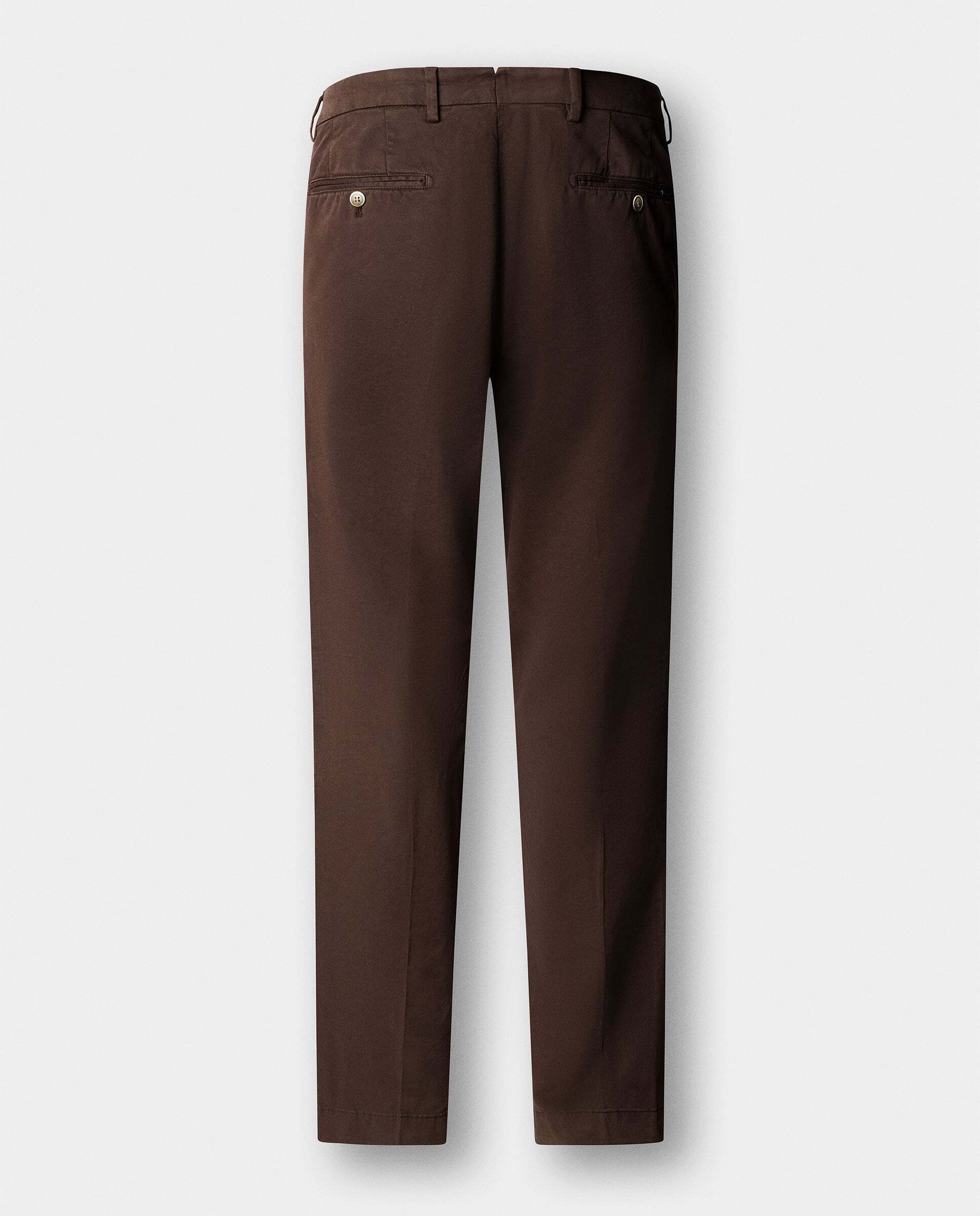Chino sanderson algodón elástico fit tailored - Hackett - Marrón Marrón-5