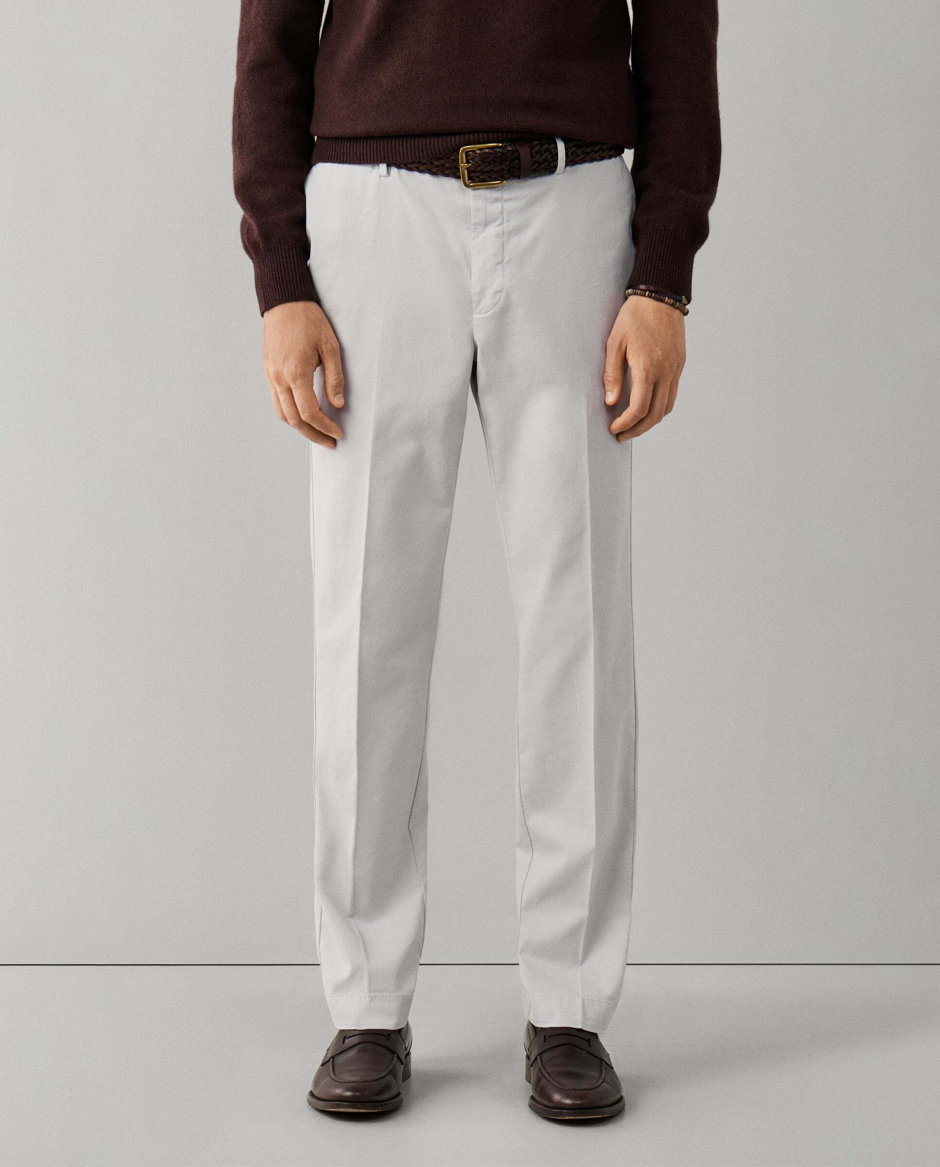 Chino sanderson algodón elástico fit tailored - Hackett - Gris Gris-2