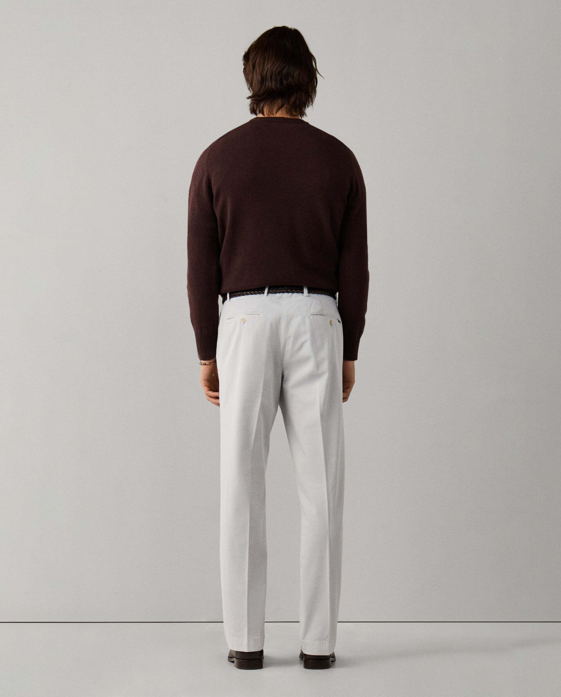 Chino sanderson algodón elástico fit tailored - Hackett - Gris Gris-3
