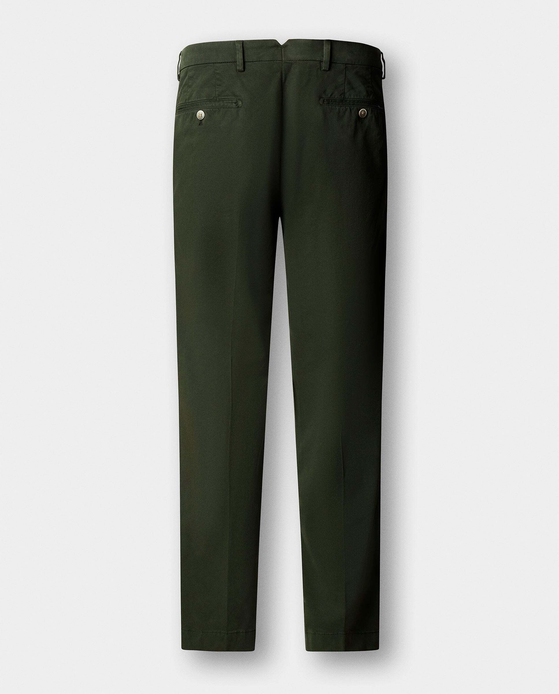 Chino sanderson algodón elástico fit tailored - Hackett - Verde Verde-5