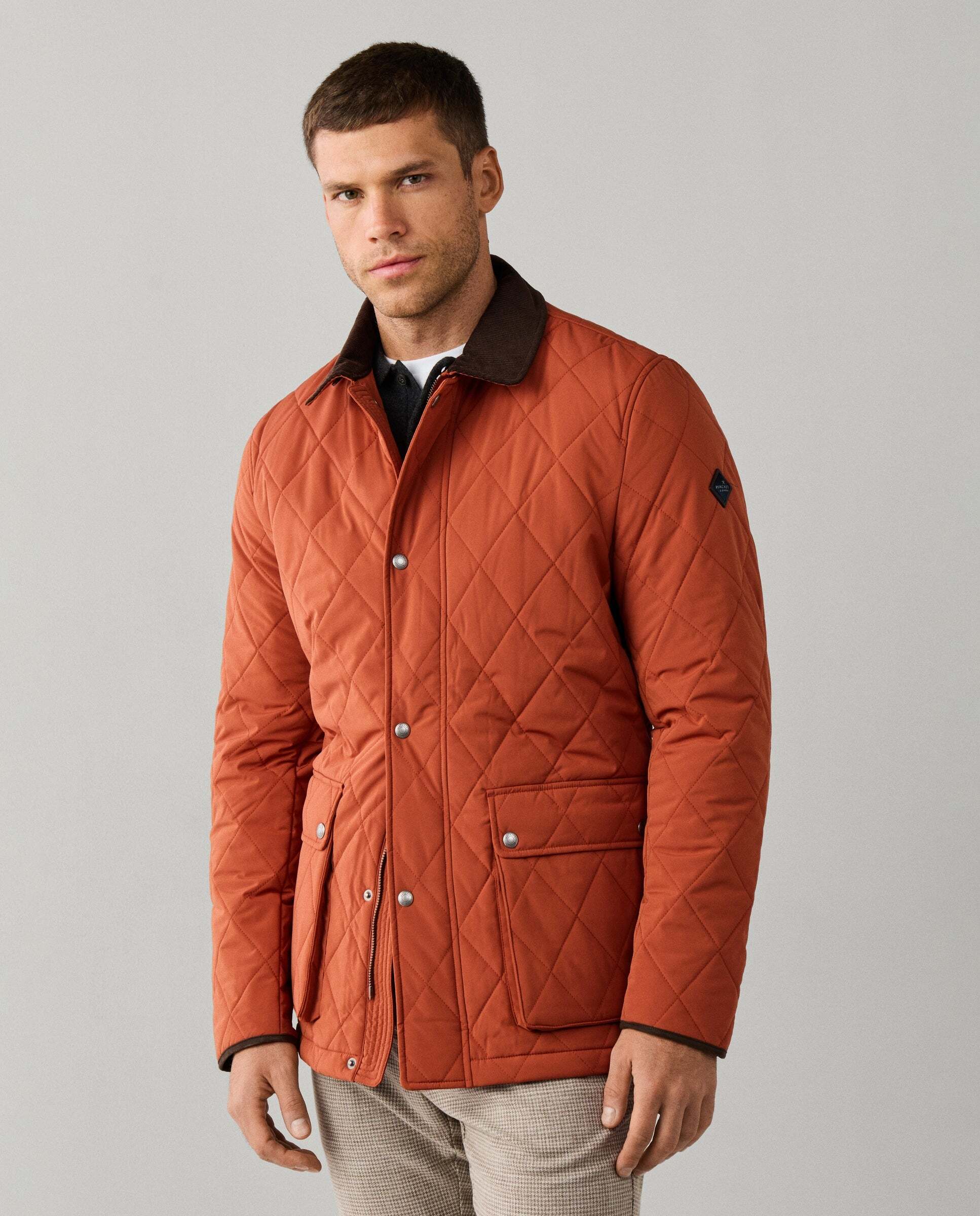 Chaqueta de hombre acolchada - Hackett - Naranja Naranja-2
