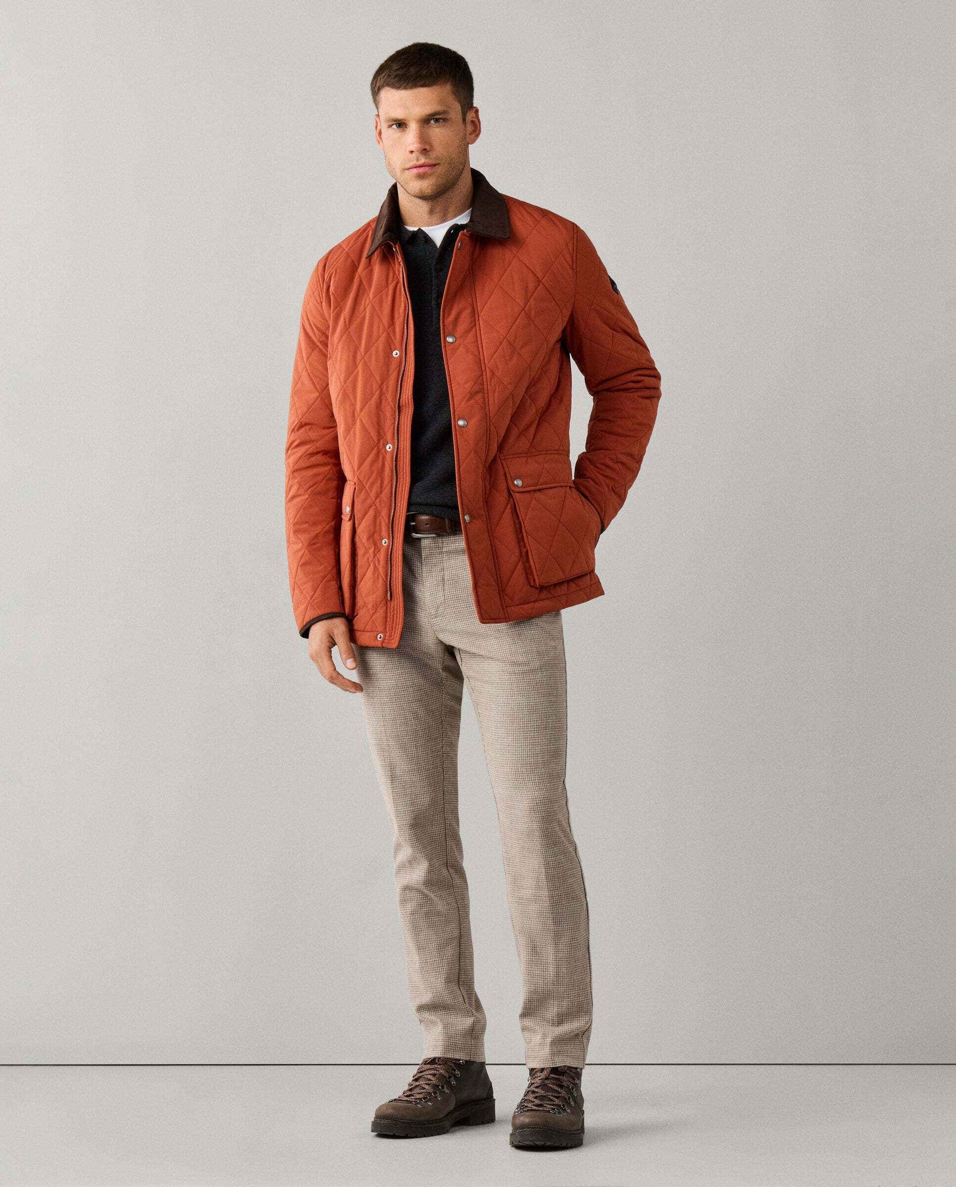 Chaqueta de hombre acolchada - Hackett - Naranja Naranja-3