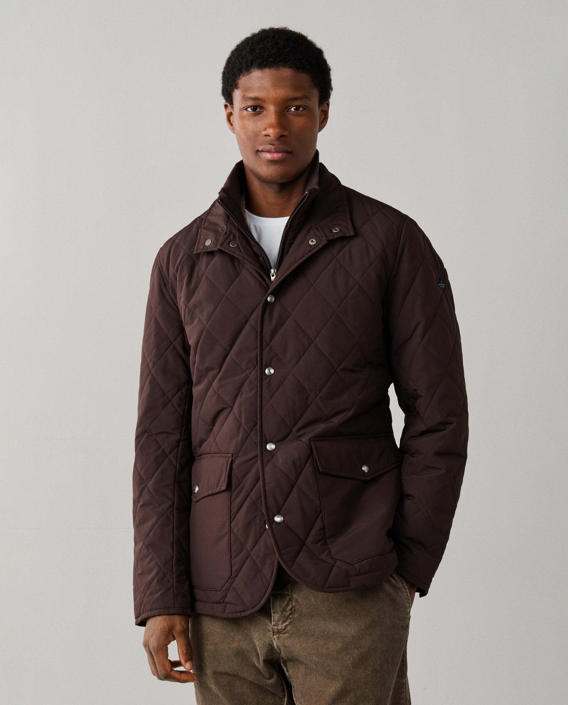 Chaqueta de hombre paddock - Hackett - Ébano Ébano-1