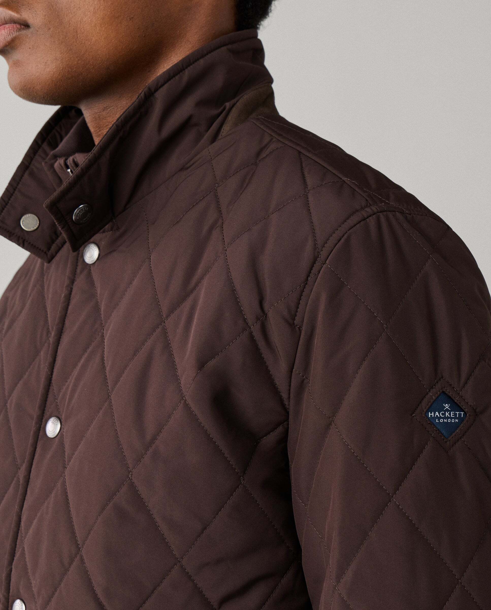 Chaqueta de hombre paddock - Hackett - Ébano Ébano-4