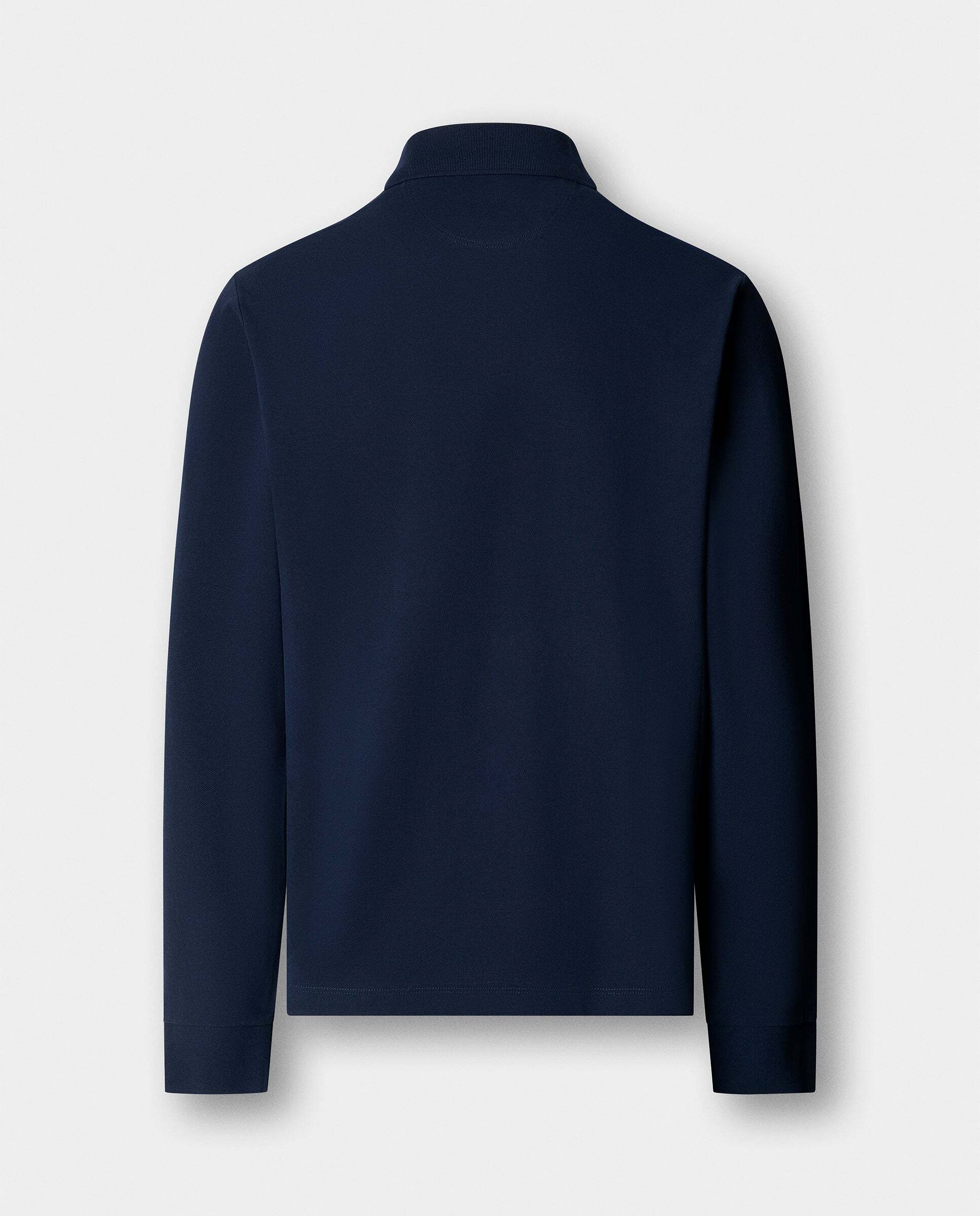 Polo de hombre manga larga con logo fit clásico - Hackett - Azul Azul-5