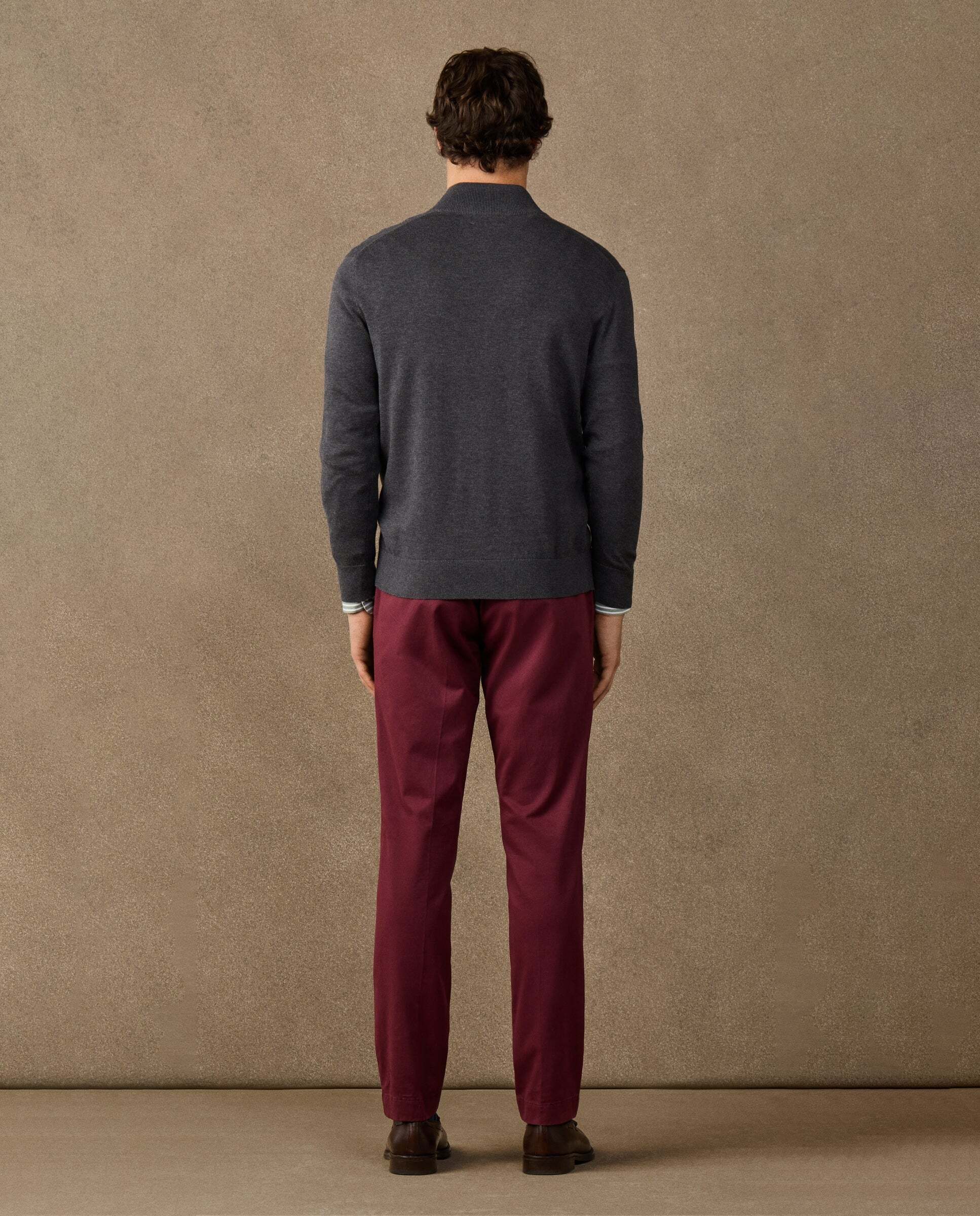 Jersey de hombre con cremallera algodón y logo - Hackett - Gris oscuro Gris oscuro-3