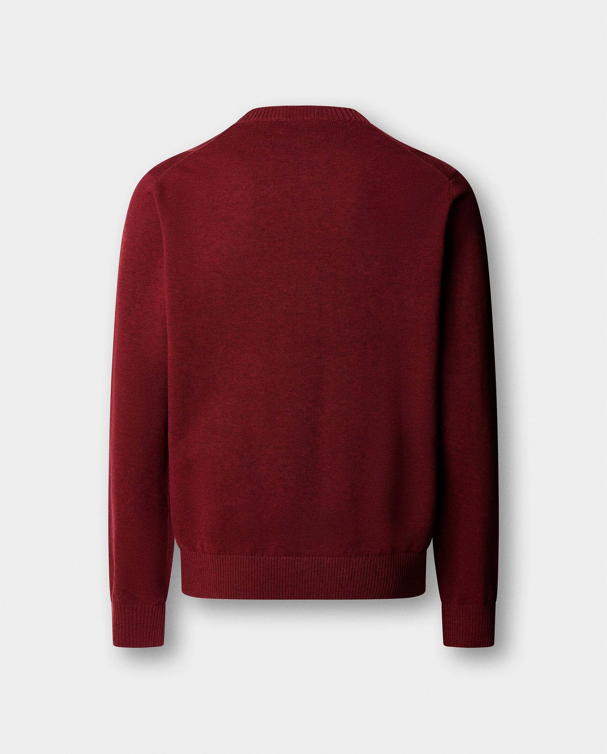 Jersey de hombre cuello redondo algodón con logo - Hackett - Rojo Rojo-7